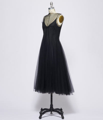 Marc Le Bihan Womens Black Robe Pince Croix Tulle