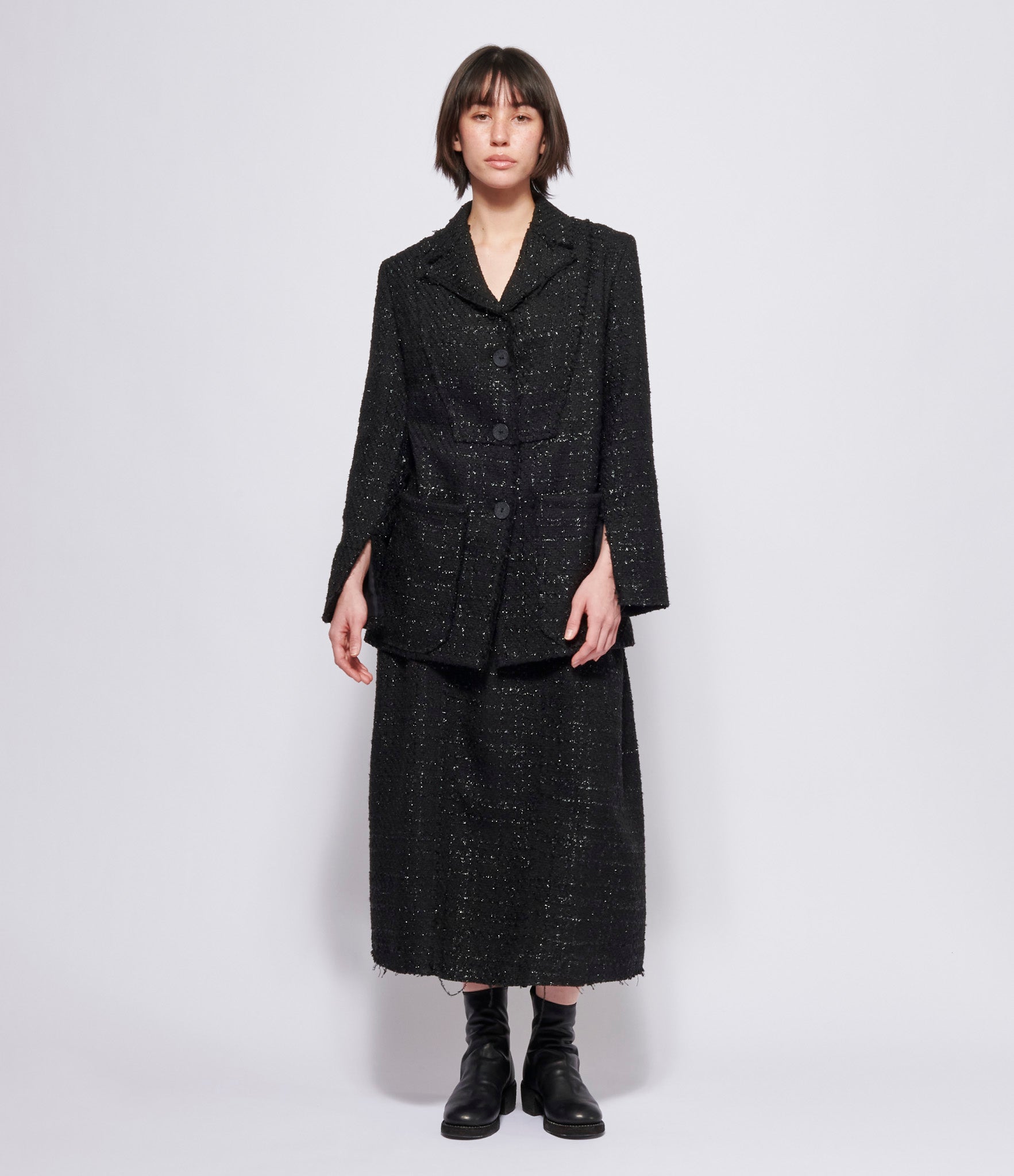 Replika Black Tweed Blazer