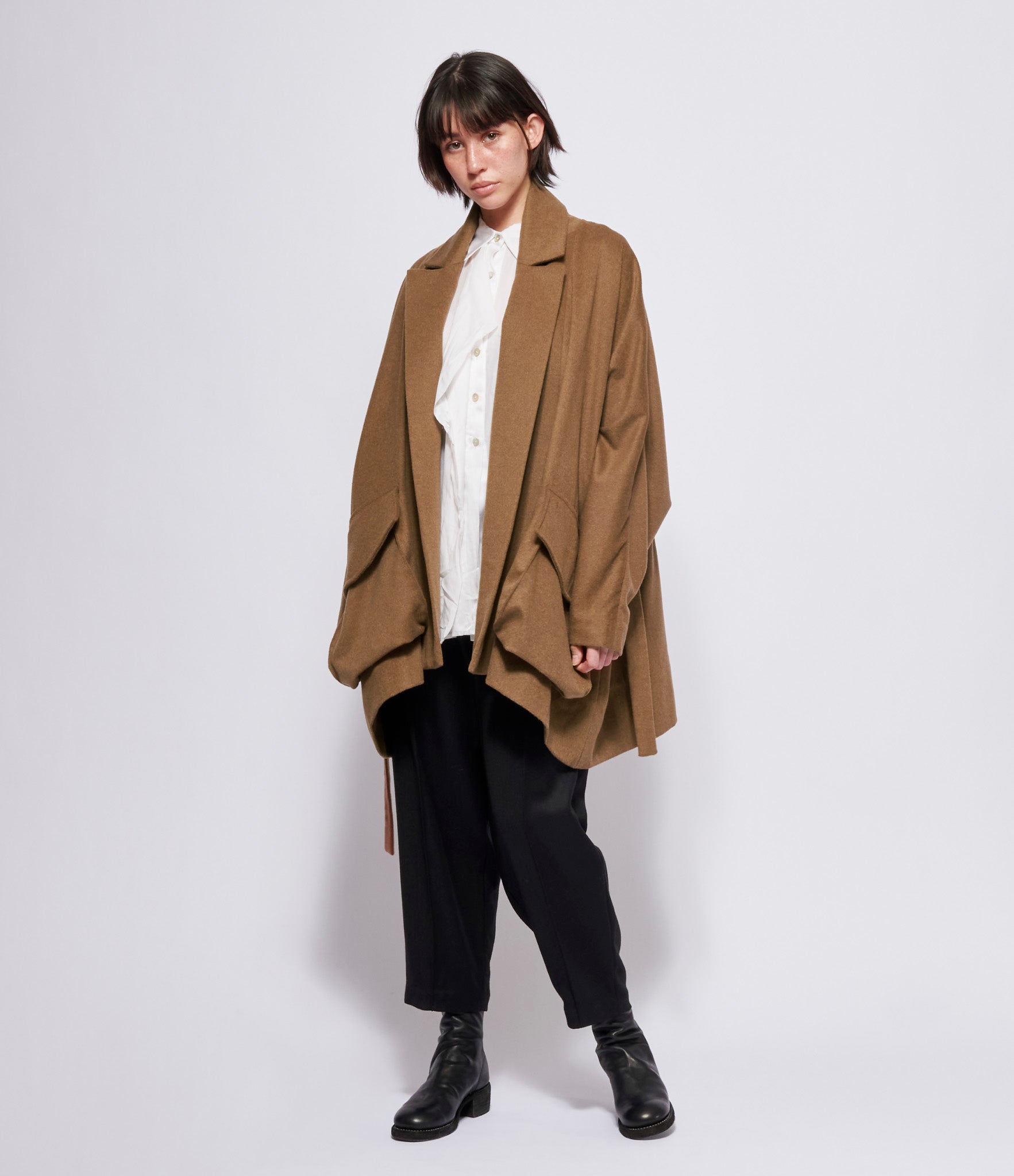 Replika Camel Wool Cashmere Coat