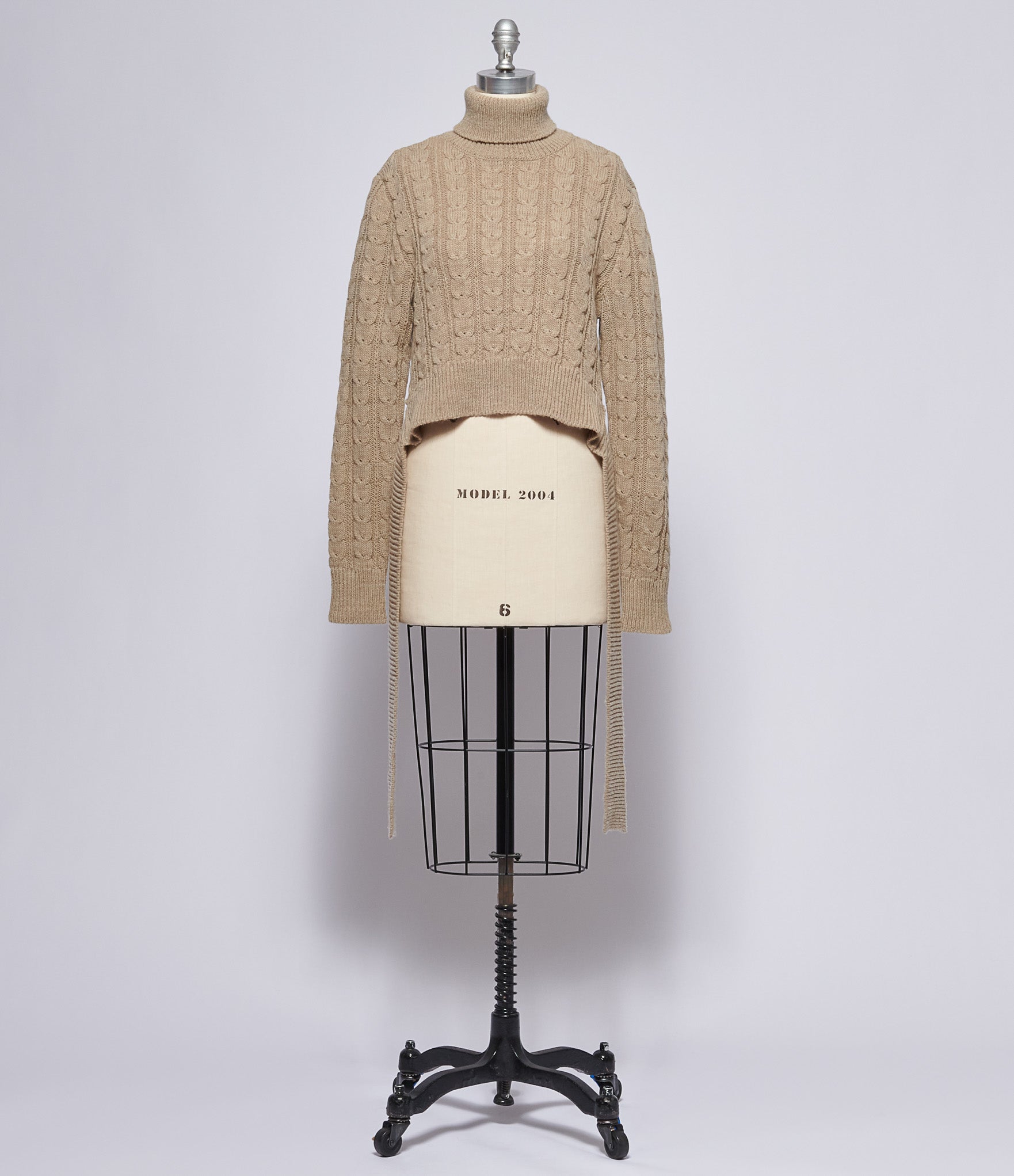 Black Cable Knit Sweater by Maison Margiela on Sale