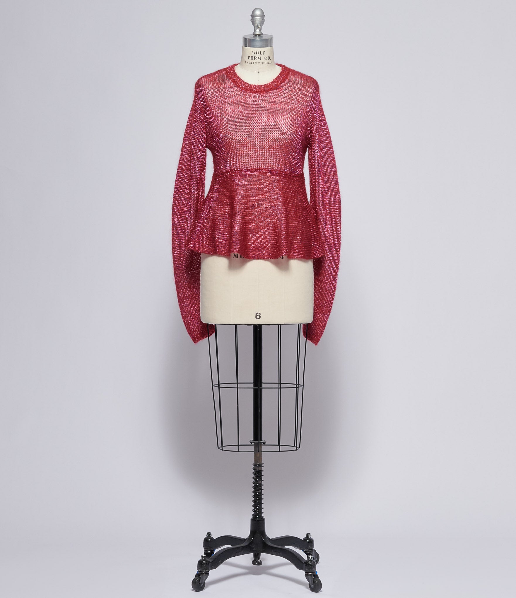 Noir Kei Ninomiya Comme Des Garcons Metallic Pink Sweater