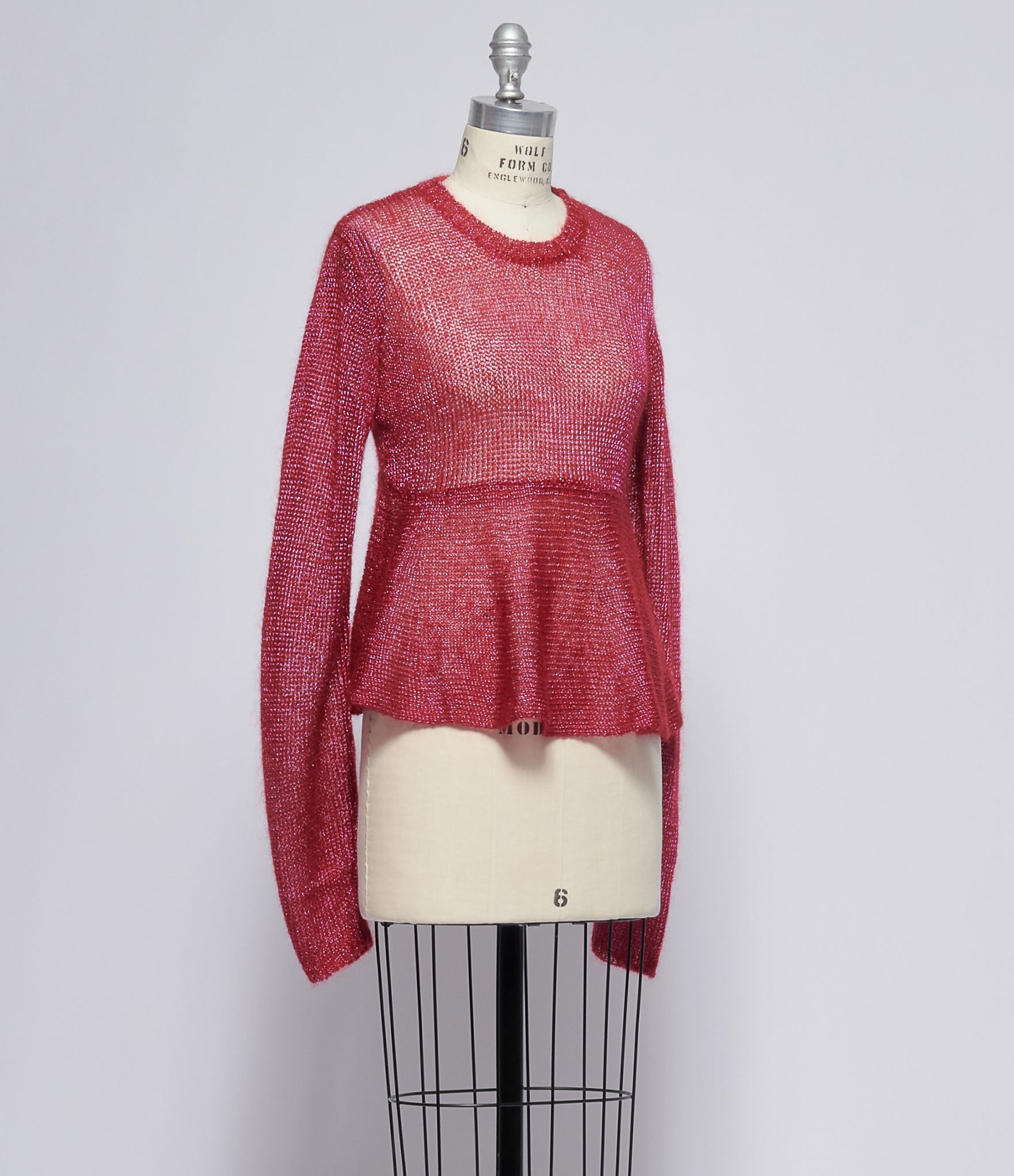 Noir Kei Ninomiya Comme Des Garcons Metallic Pink Sweater