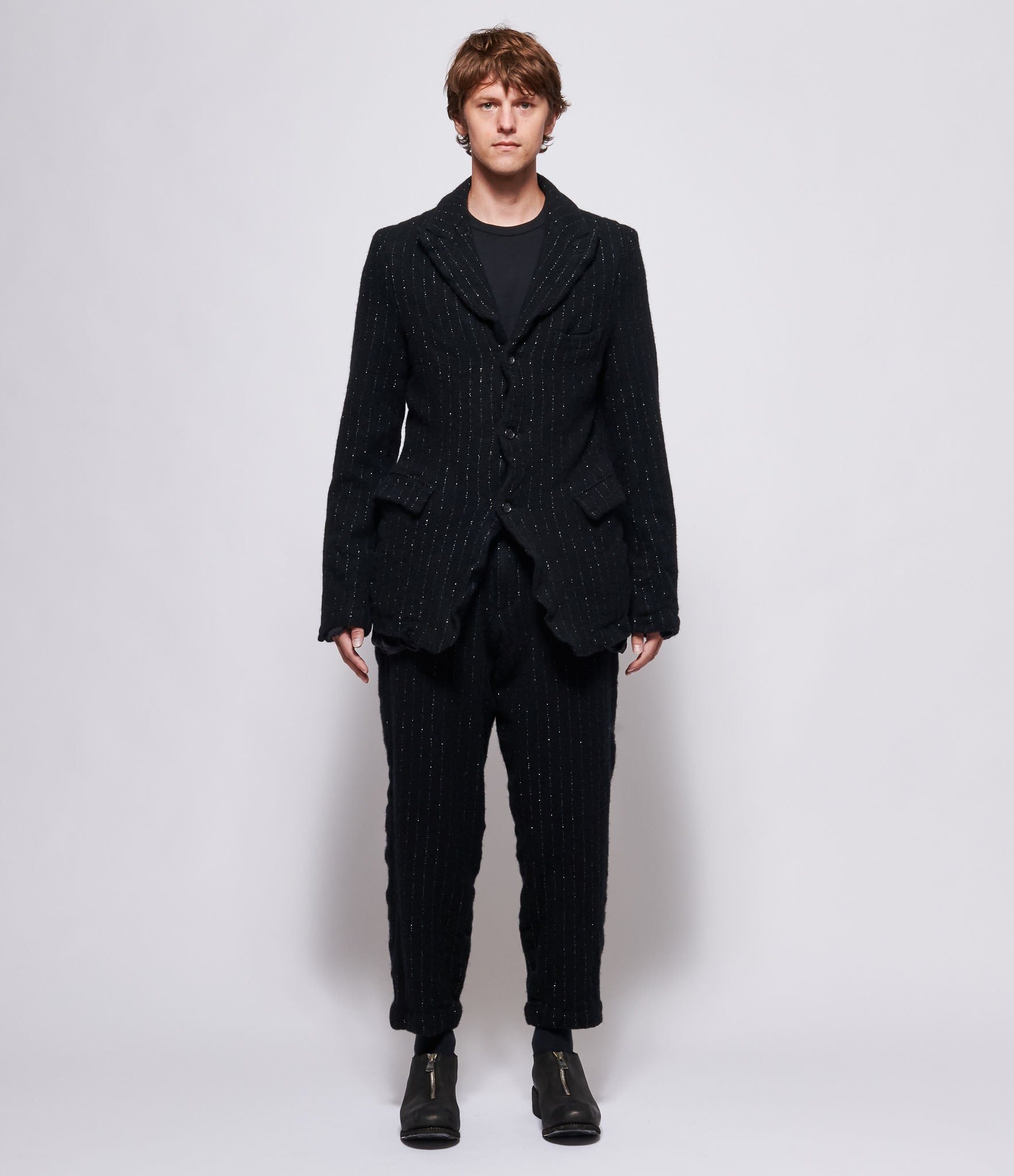 Comme Des Garcons Homme Plus Silver Pinstriped Jacket – IfSohoNewYork