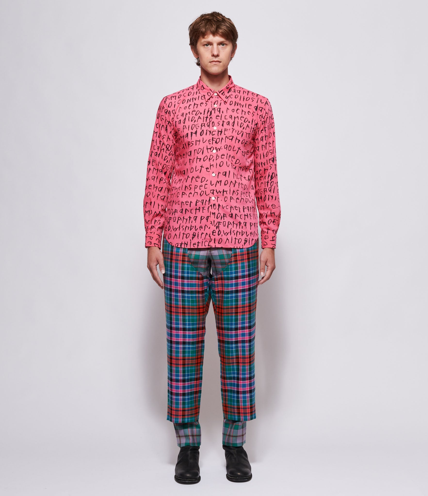 Comme Des Garcons Homme Plus Edward Goss Pink Print Shirt