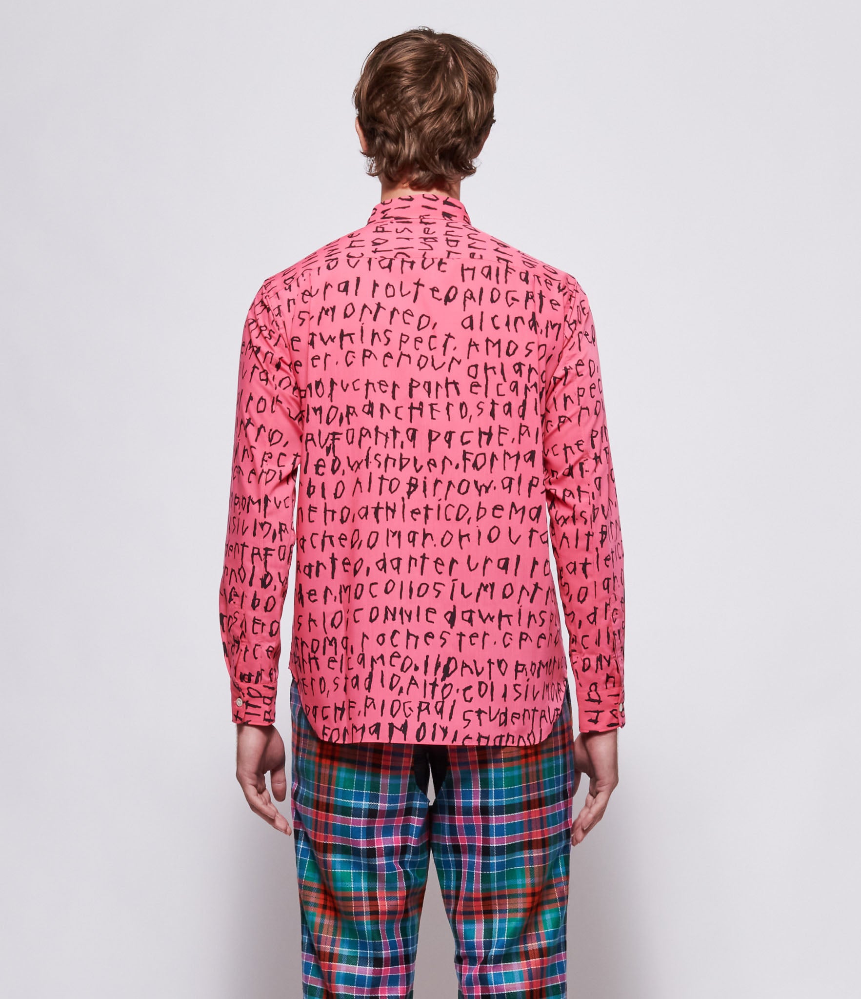 Comme Des Garcons Homme Plus Edward Goss Pink Print Shirt