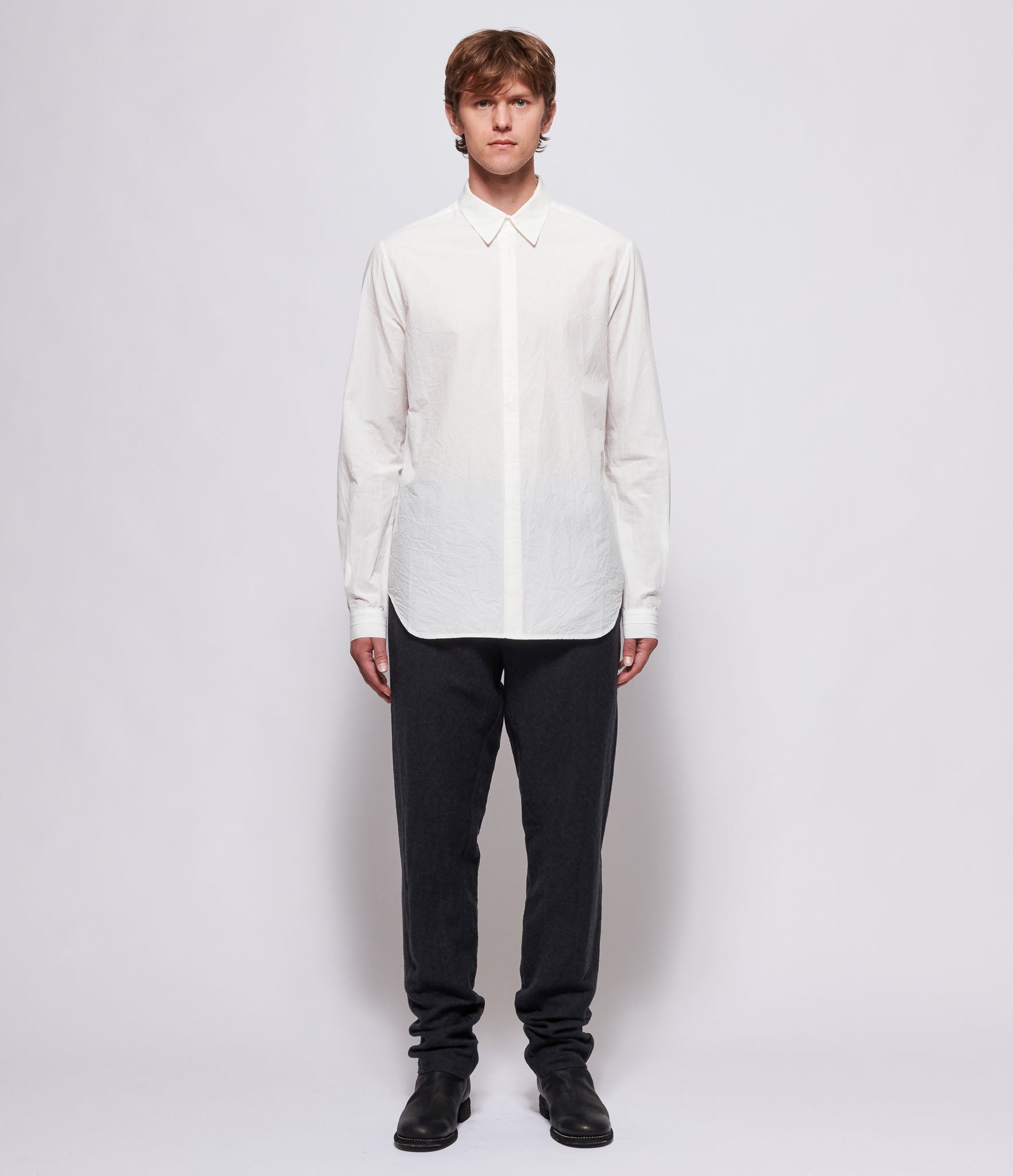 Forme d'Expression Mens White Plaquette Shirt - slim