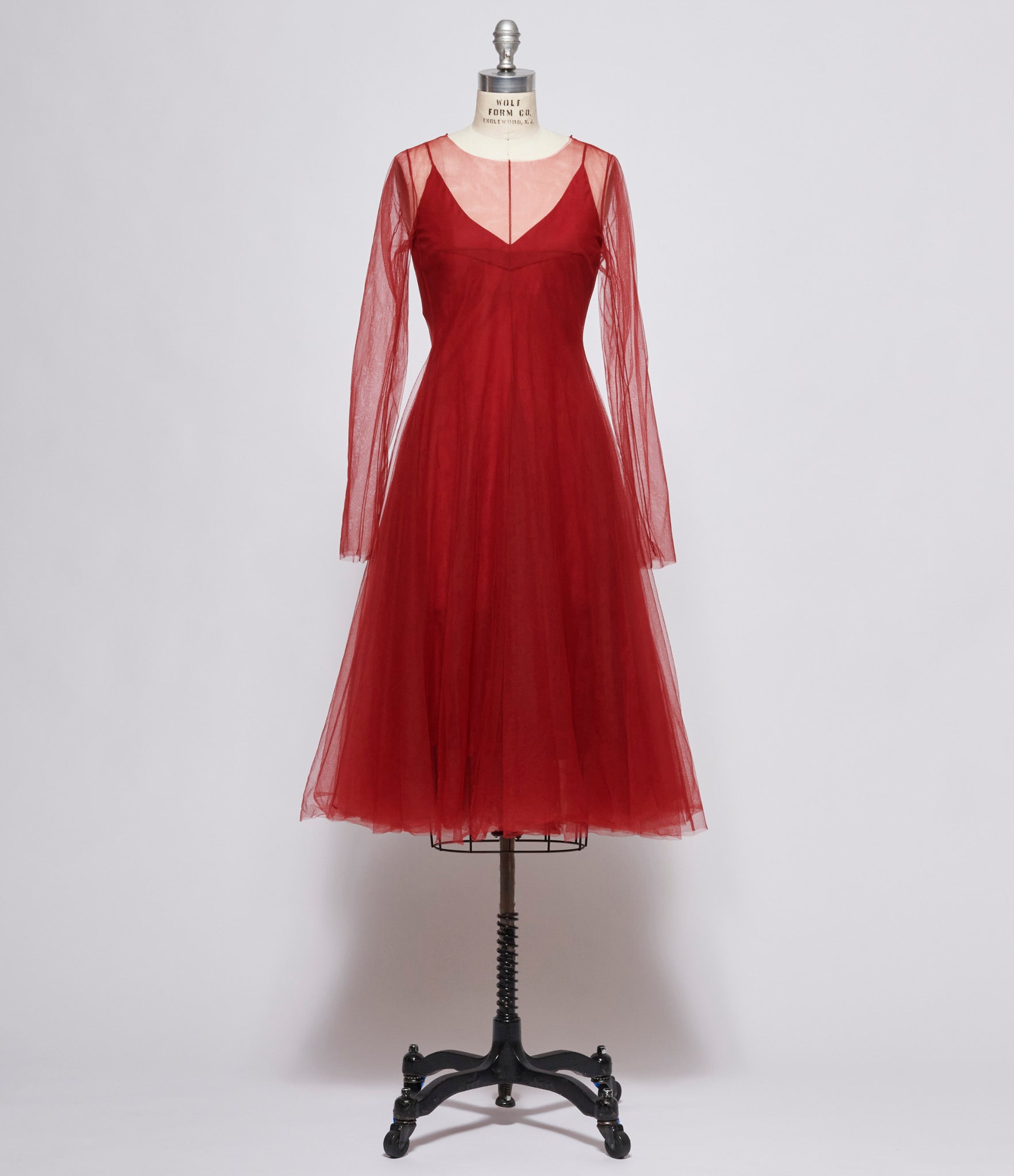 Marc Le Bihan Womens Red Gun Tulle Dress with Sleeves IfSohoNewYork Marc Le Bihan Womens Red Gun Tulle Dress with Sleeves IfSohoNewYork