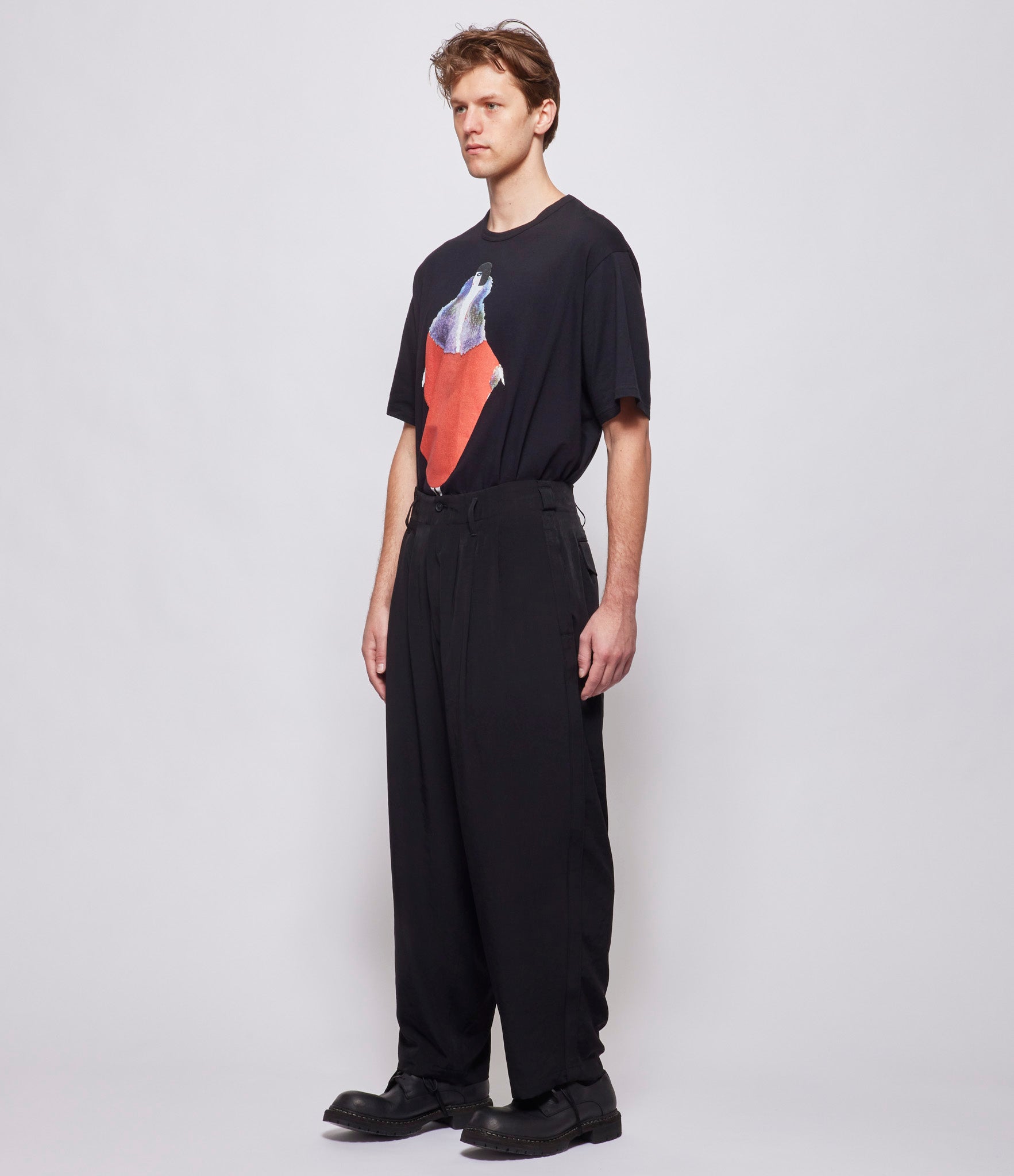 Yohji Yamamoto Pour Homme Black G-Side Tape Pants