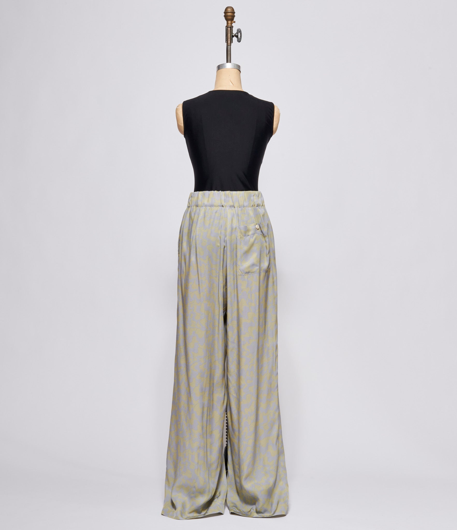 Pleated Viscose Wide Pants