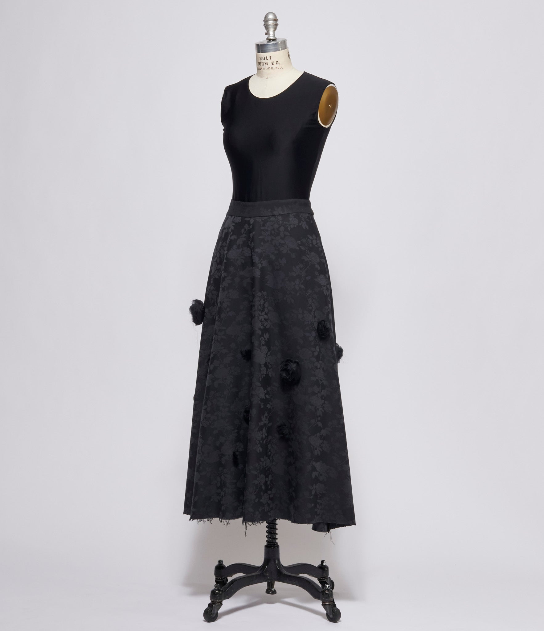A Tentative Atelier Womens Black Gertrude Skirt