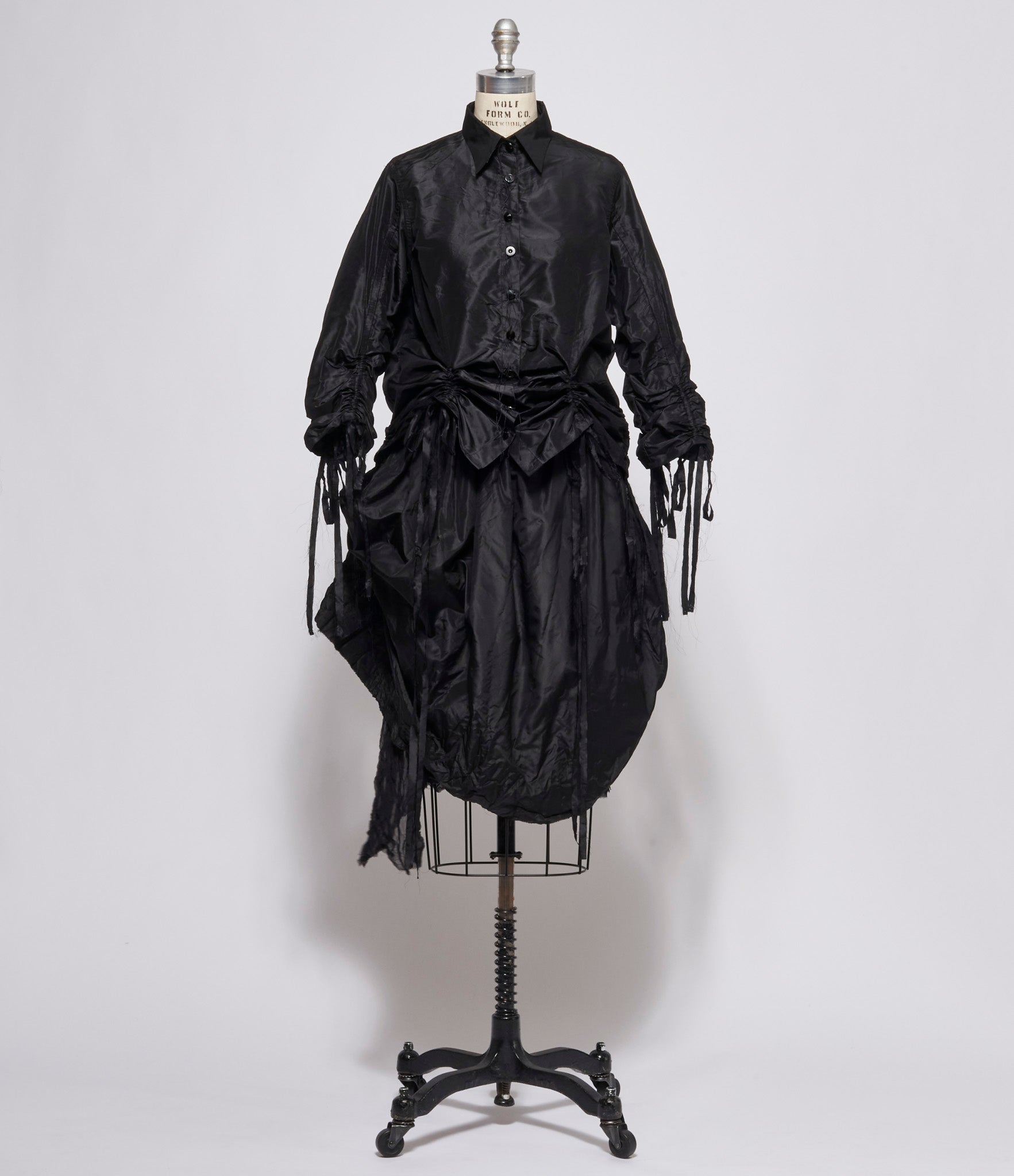 Archivio J.M. Ribot Womens Black Drawstring Shirt