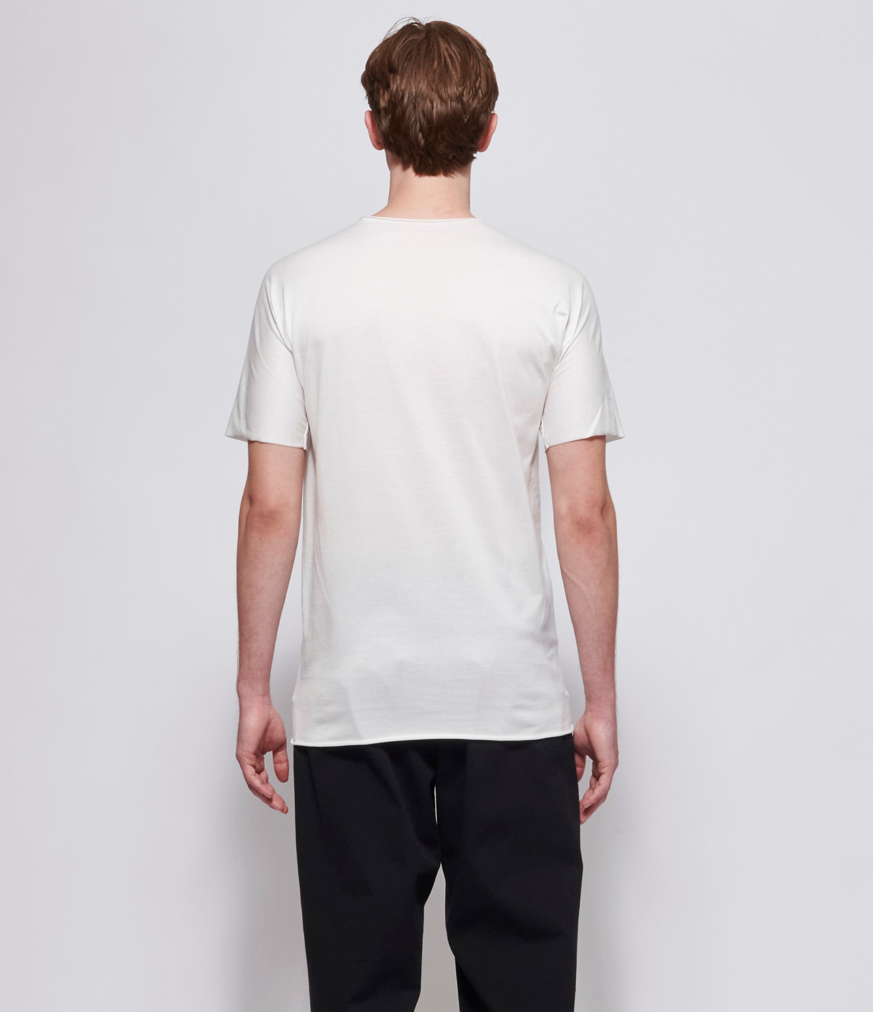 m.a+ Mens White Hand Stitched One Piece Short Sleeve