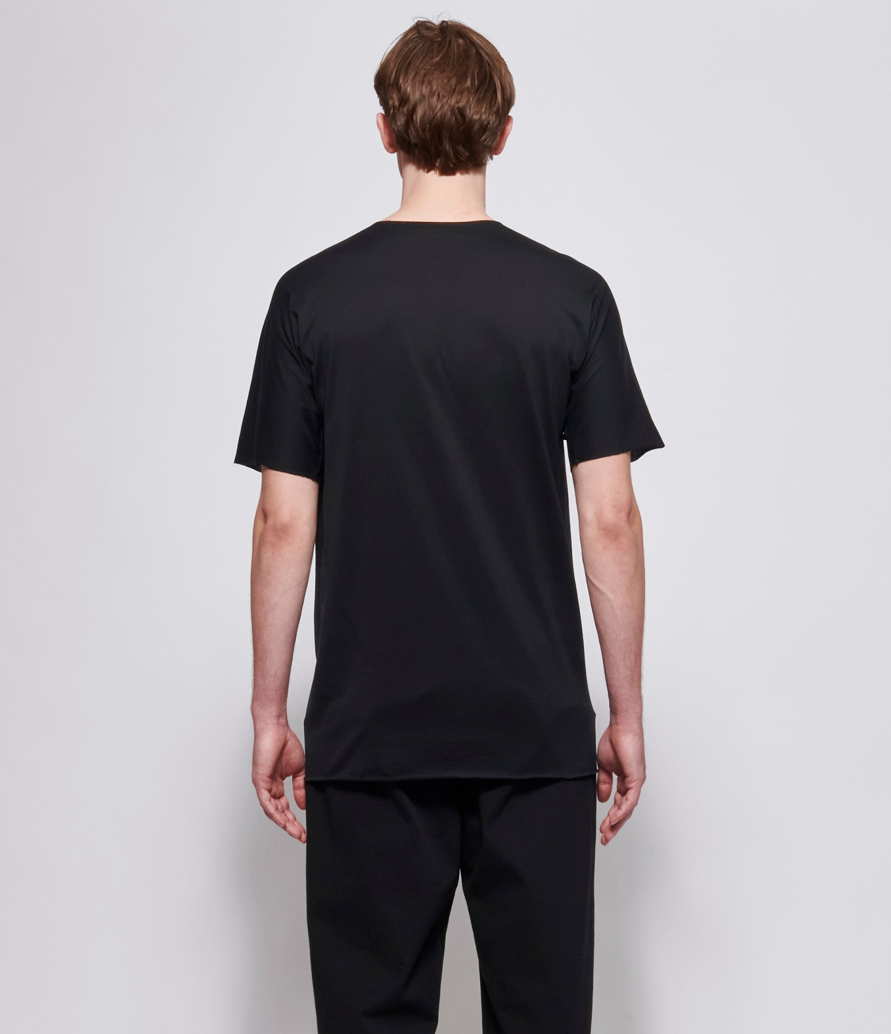 m.a+ Mens Black Hand Stitched One Piece Short Sleeve