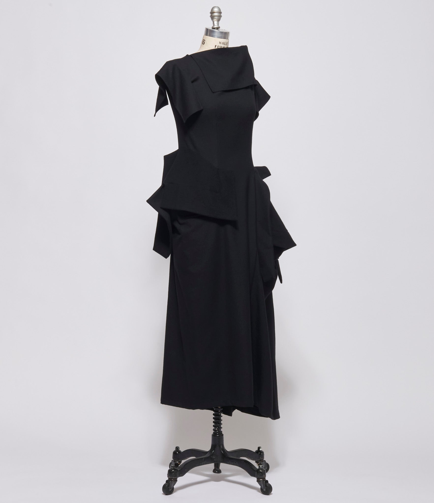 Yohji Yamamoto Womens Asymmetry Sleeveless Dress