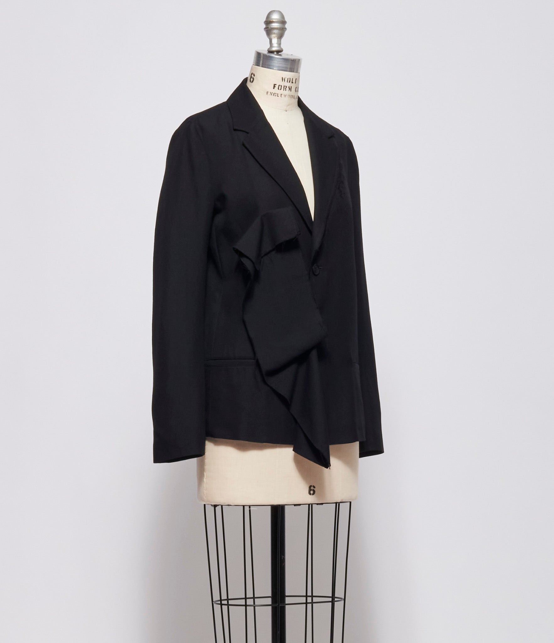 Y's Women's O-Left Front Drape Jacket