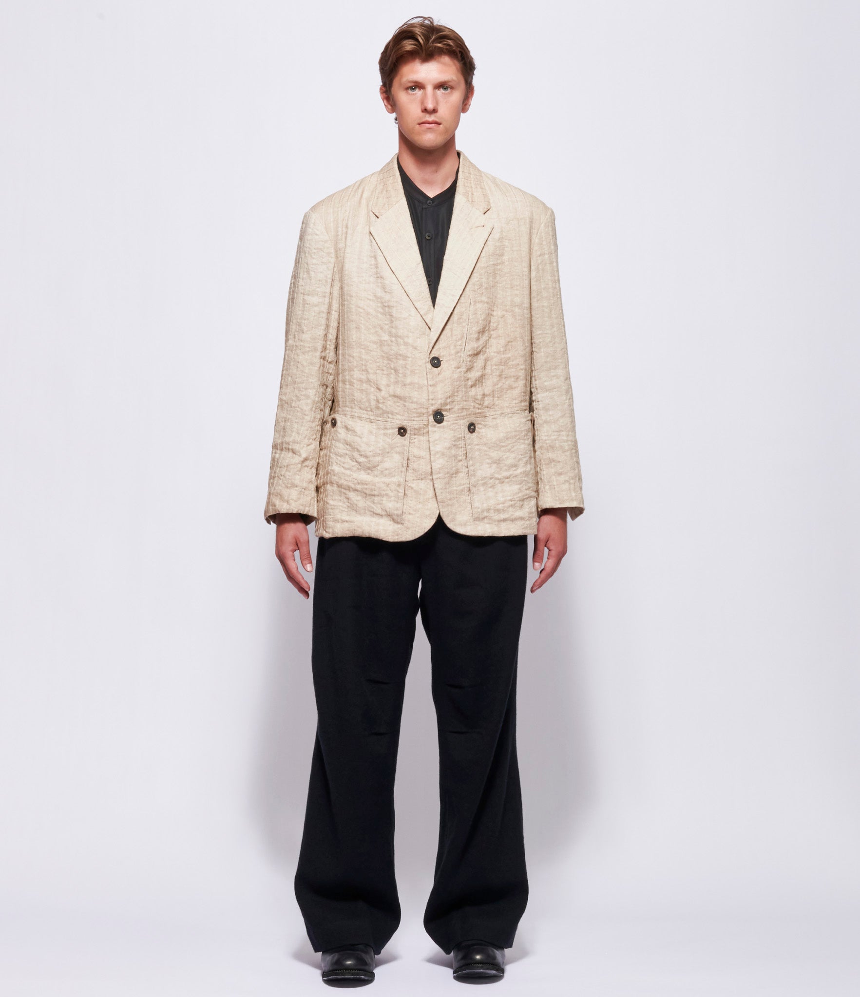 Ziggy Chen Mens "Hidden Scene" Cropped Casual Blazer