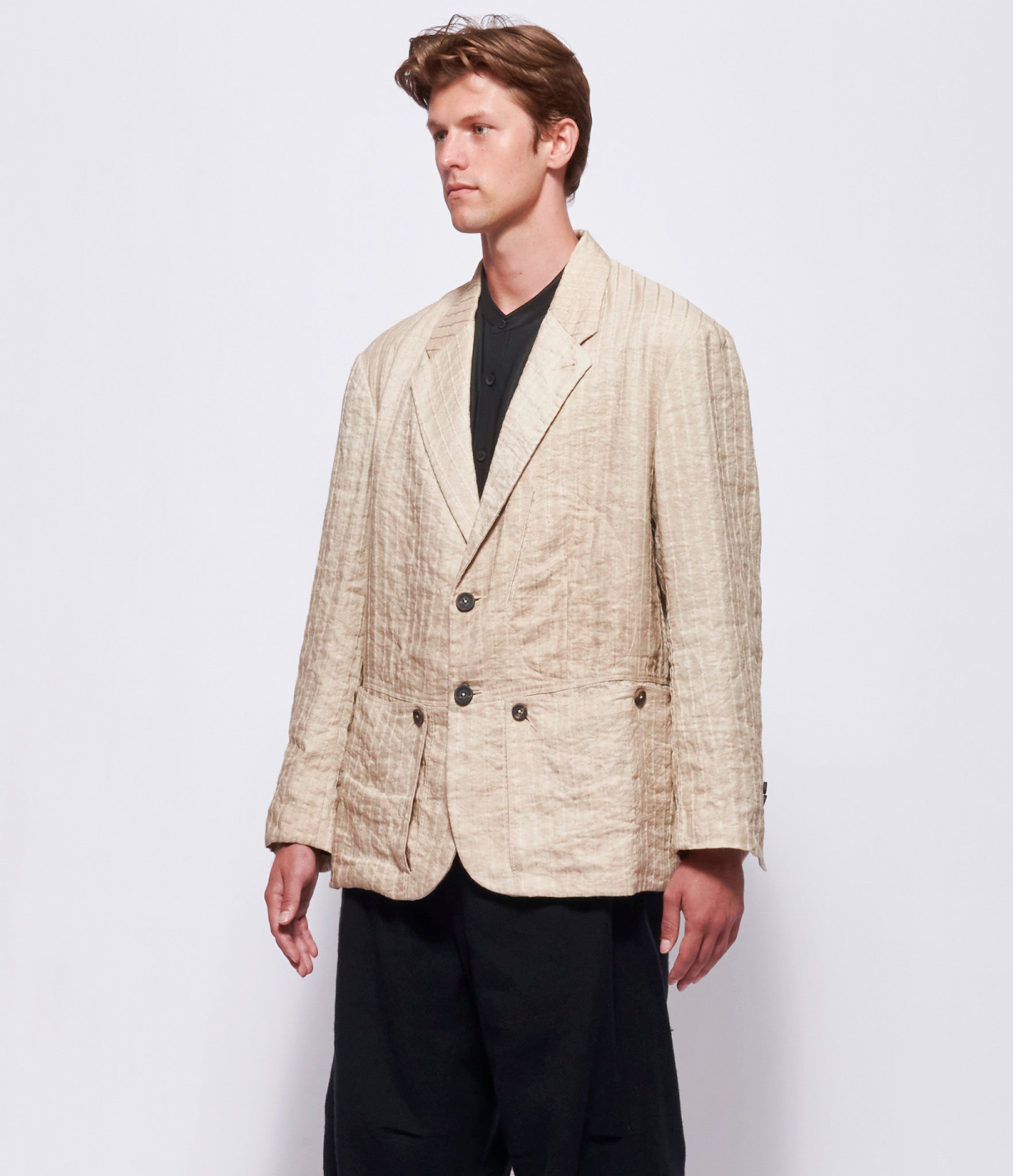 Ziggy Chen Mens "Hidden Scene" Cropped Casual Blazer