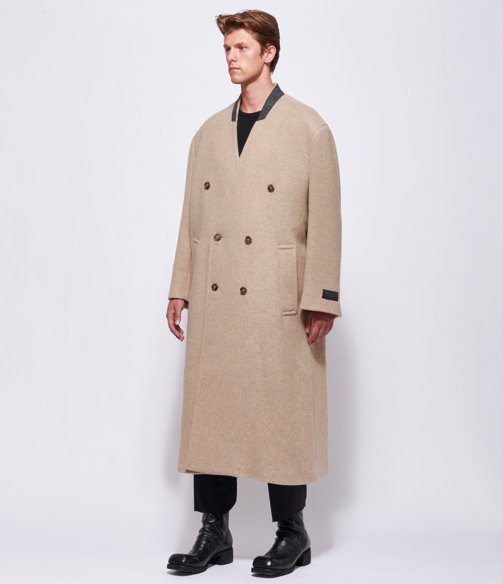 MM6 Maison Margiela Mens Beige Long Coat IfSohoNewYork