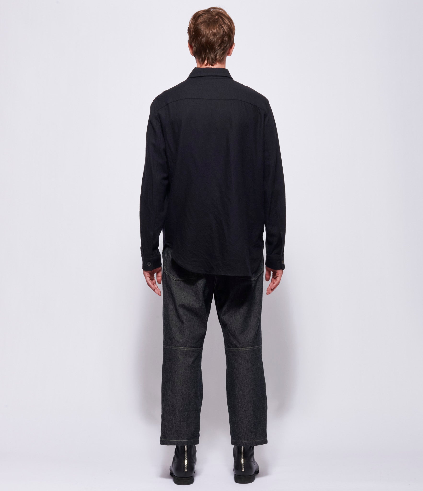 Forme d'Expression Mens Black Utility Relaxed Shirt