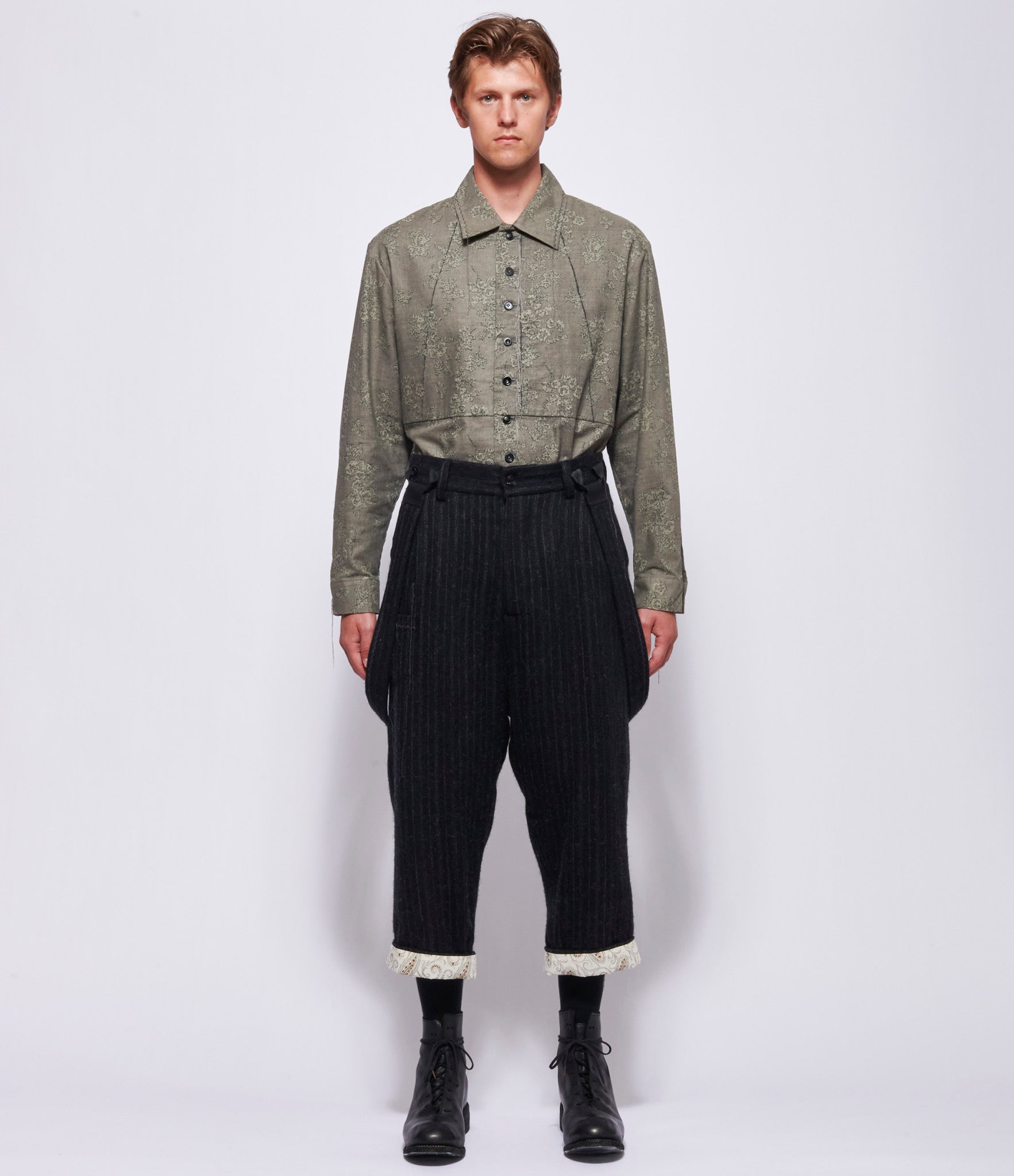 A Tentative Atelier Men George Black Stripe Trousers