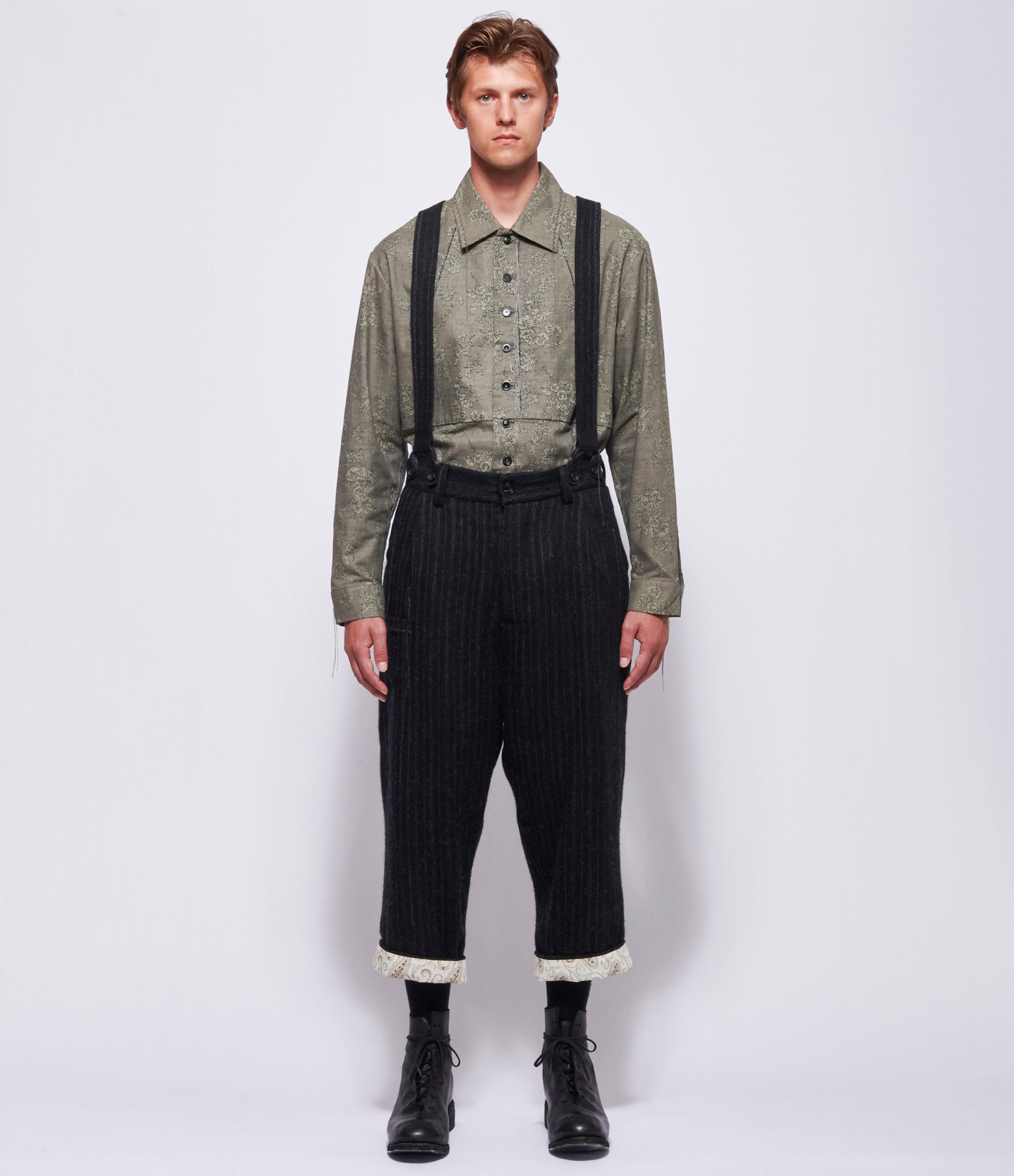 A Tentative Atelier Men George Black Stripe Trousers