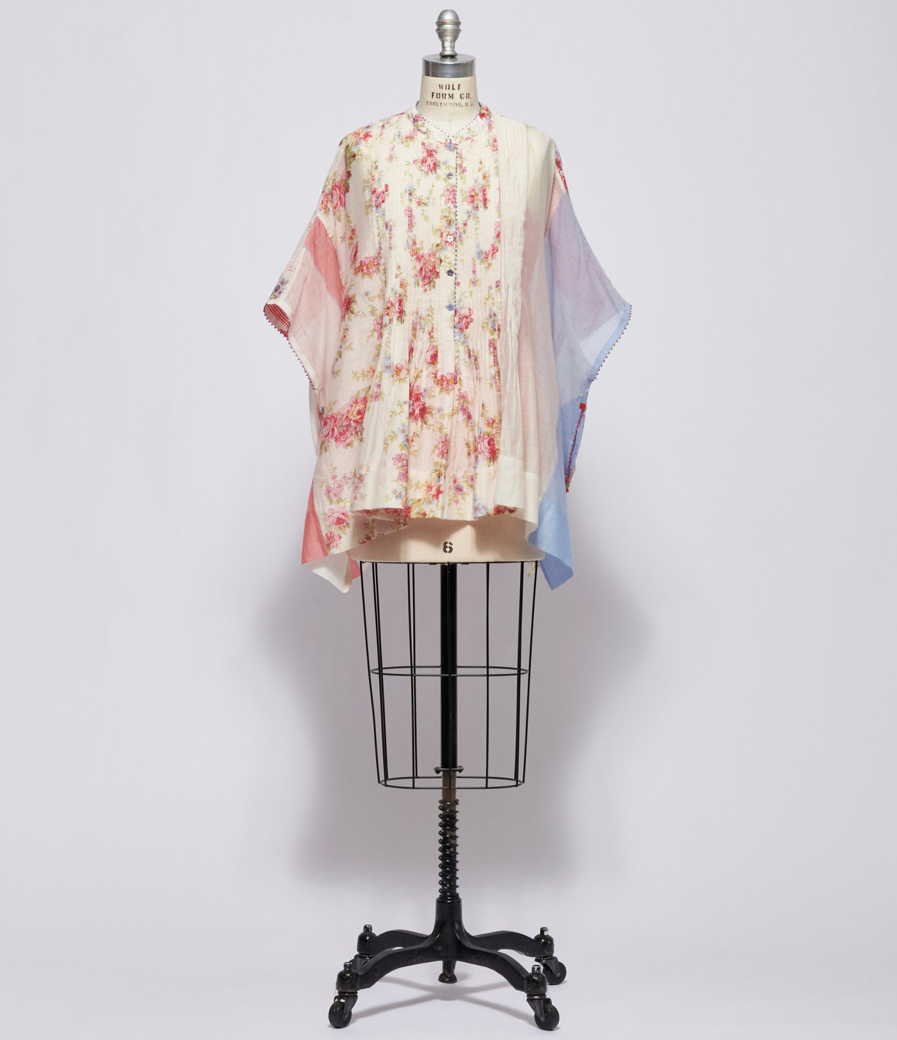 Pero Womens Floral and Colorblocked  Top