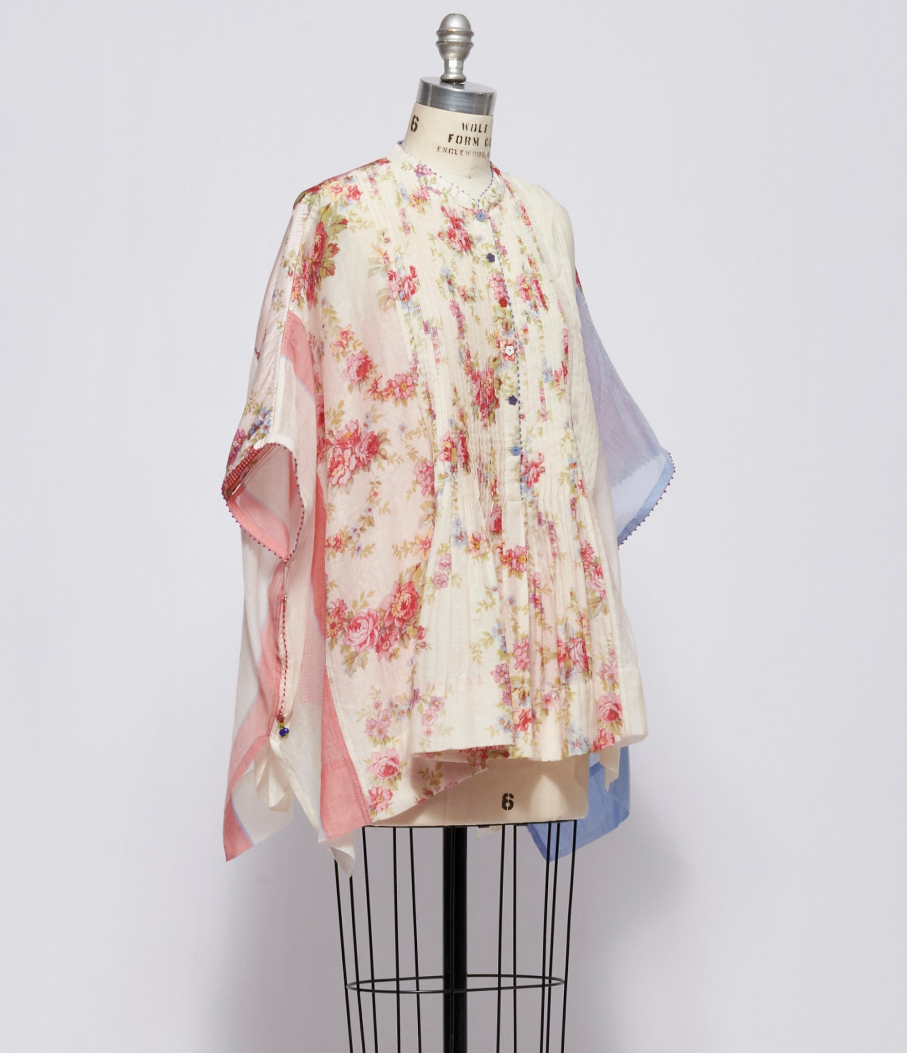 Pero Womens Floral and Colorblocked  Top