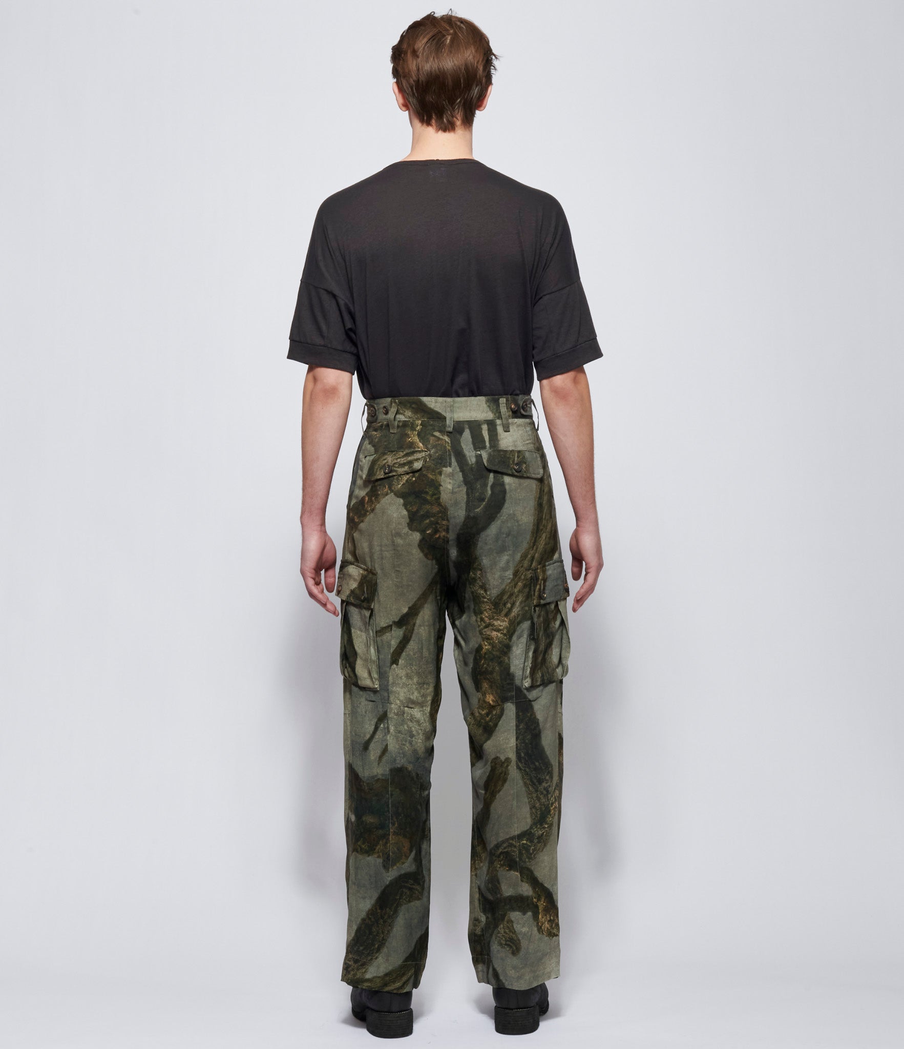 Ziggy Chen Mens Digital Print Cargo Trousers