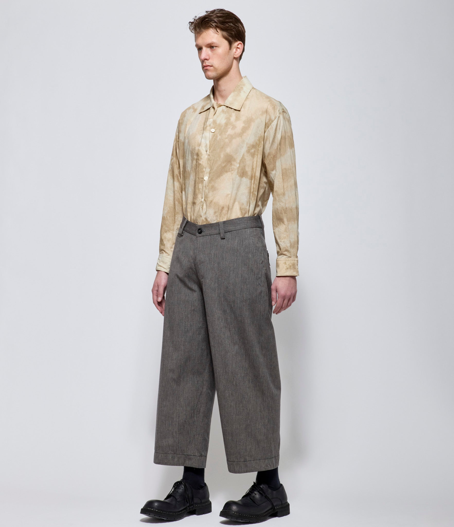 A Tentative Atelier Mens Googe Buttoned Worker Pants (Garment Dyed)