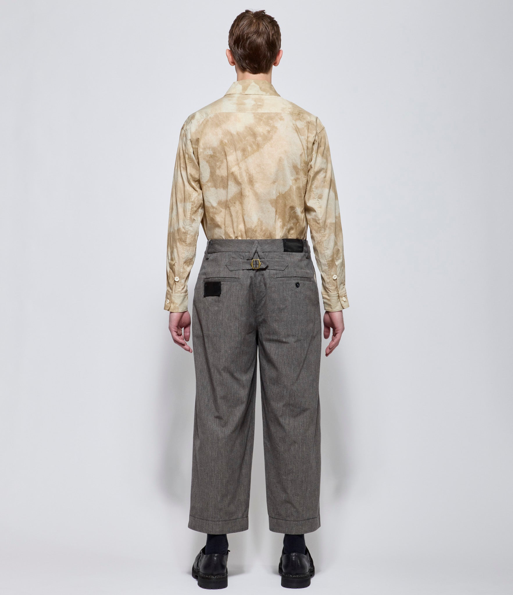 A Tentative Atelier Mens Googe Buttoned Worker Pants (Garment Dyed)