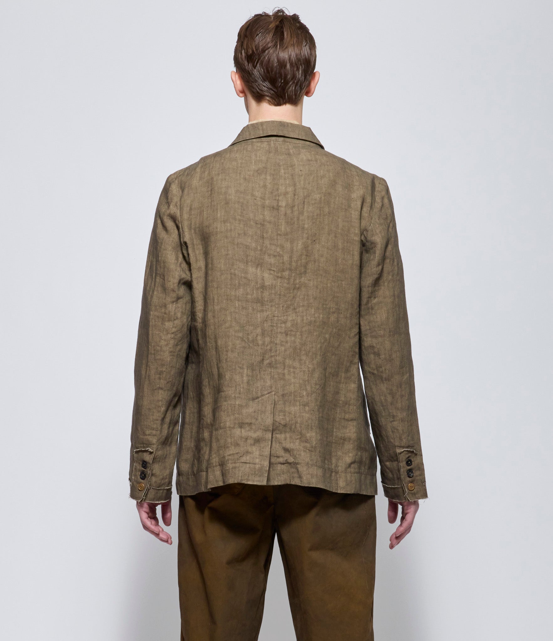 A Tentative Atelier Mens Malcolm Reversible Stitches Worker Blazer