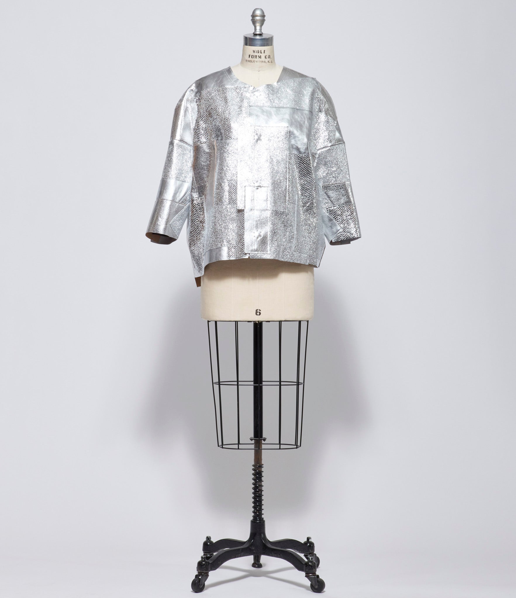 Junya Watanabe Womens Silver Patchwork Blouson