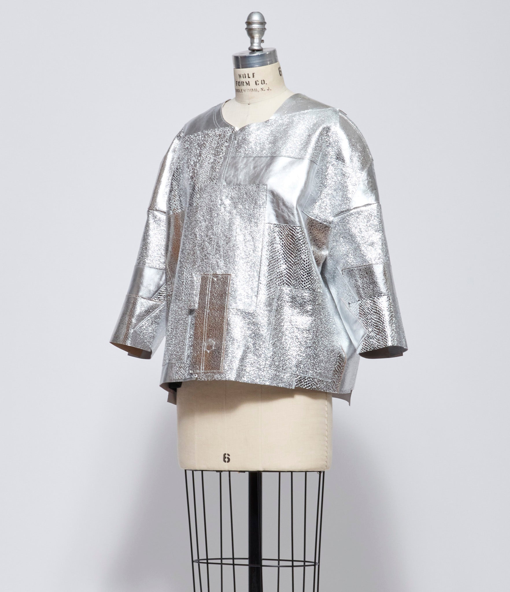 Junya Watanabe Womens Silver Patchwork Blouson