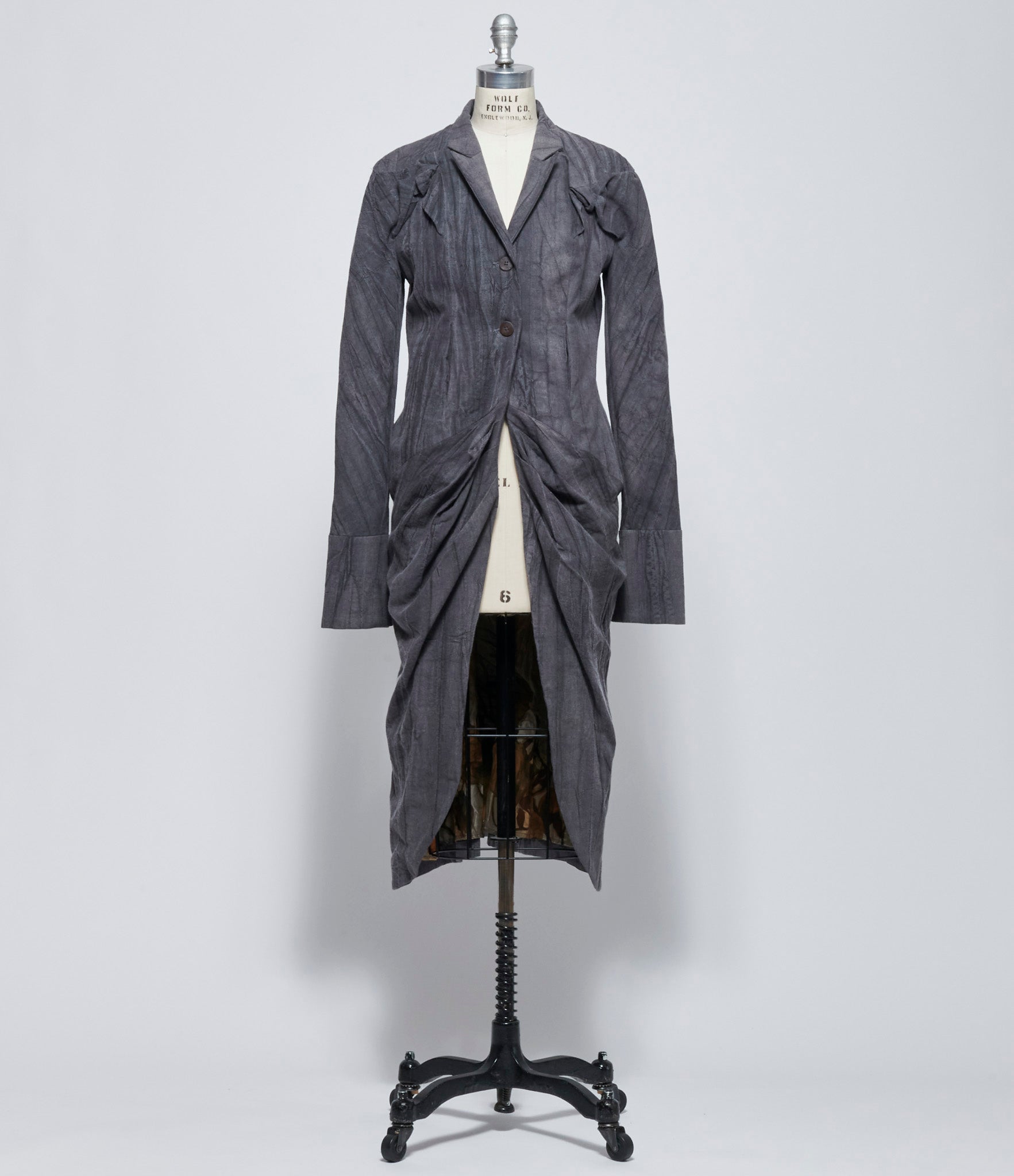 Chiahung Su Women Hand Stitch and Dyed Fitted Coat