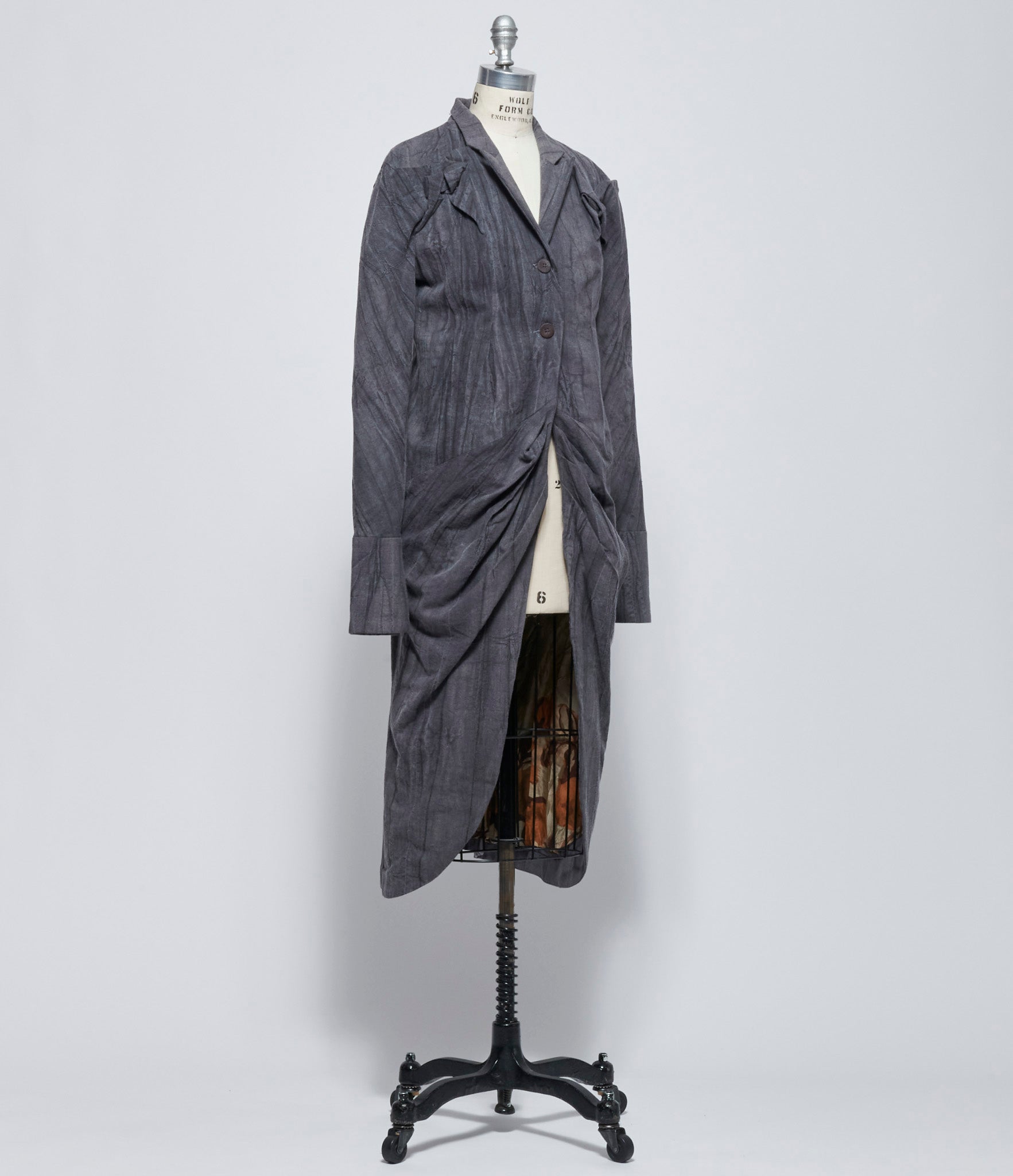 Chiahung Su Women Hand Stitch and Dyed Fitted Coat