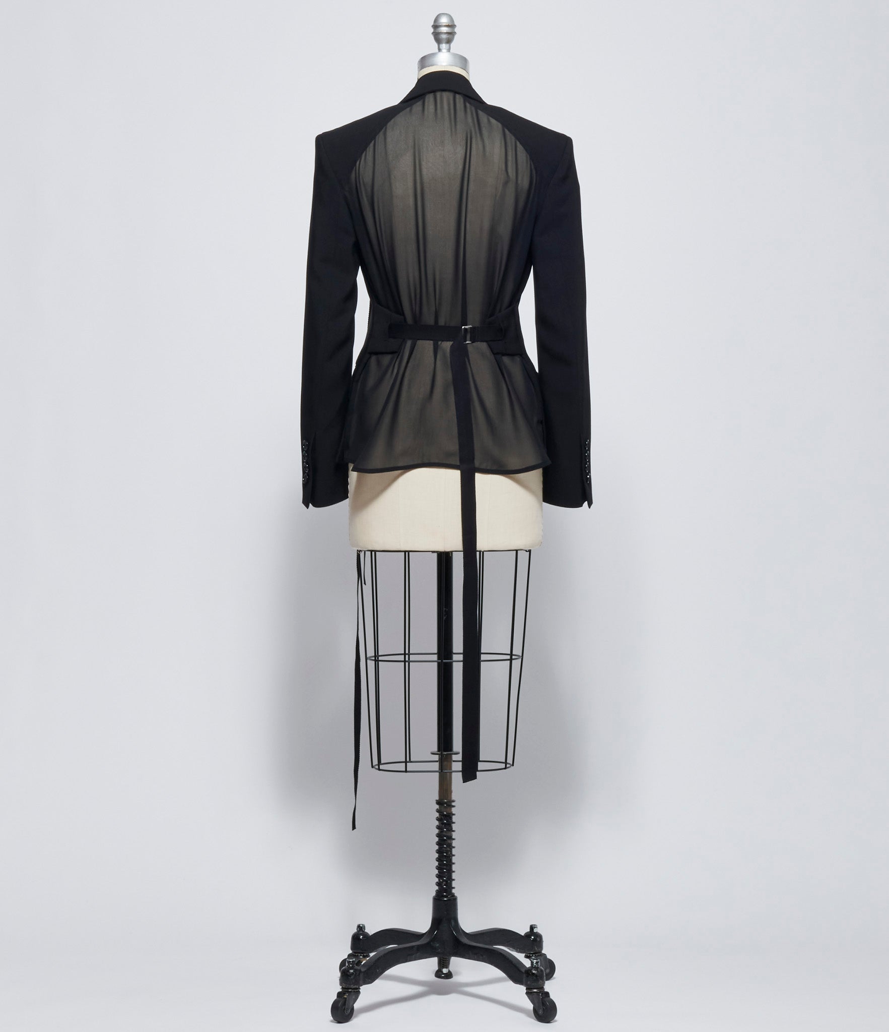 Ann Demeulemeester Womens Susa Comfort Tailored Jacket with Contrast on Back