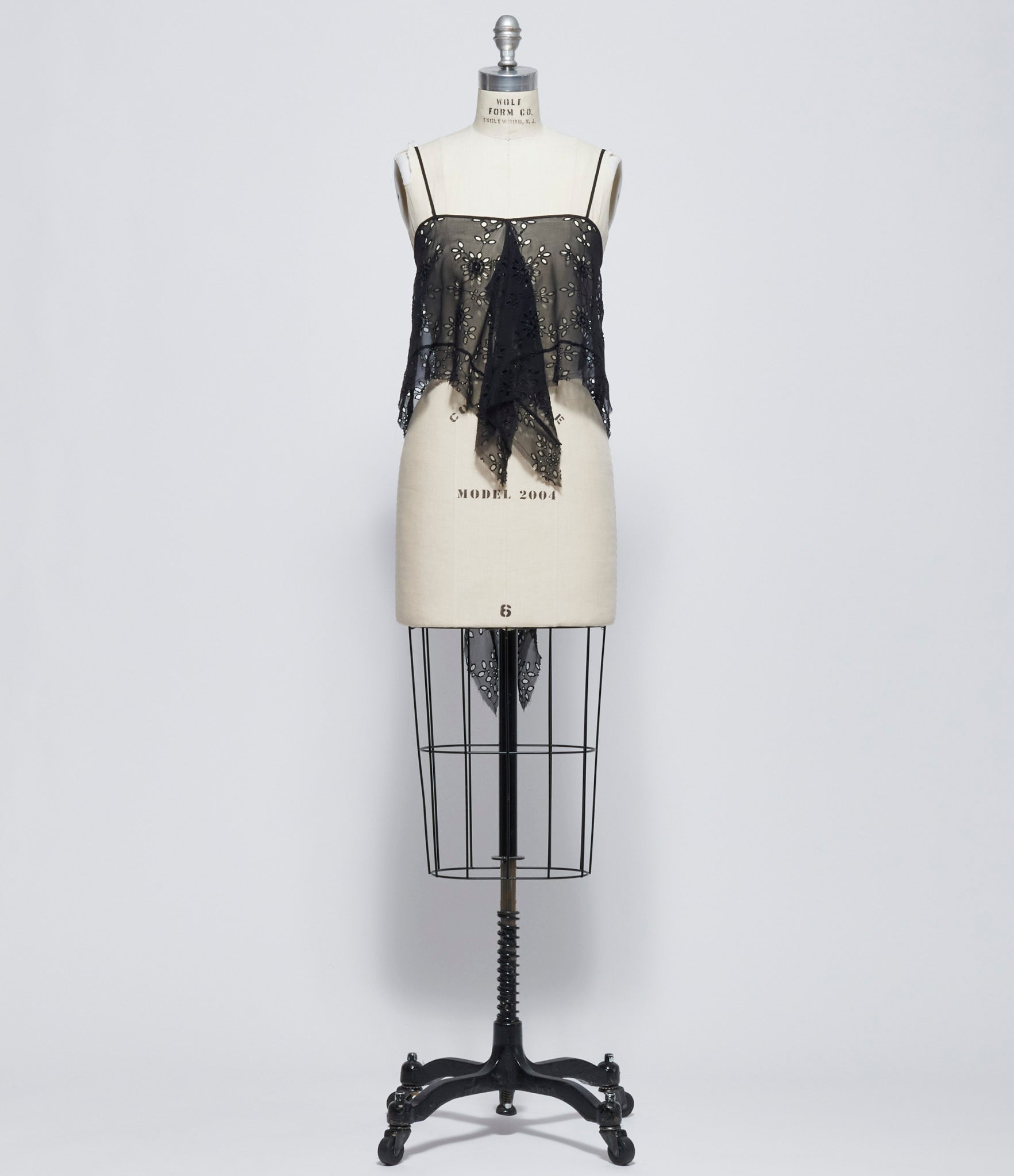 Ann Demeulemeester Womens Bria Draped Embroidered Micro Top