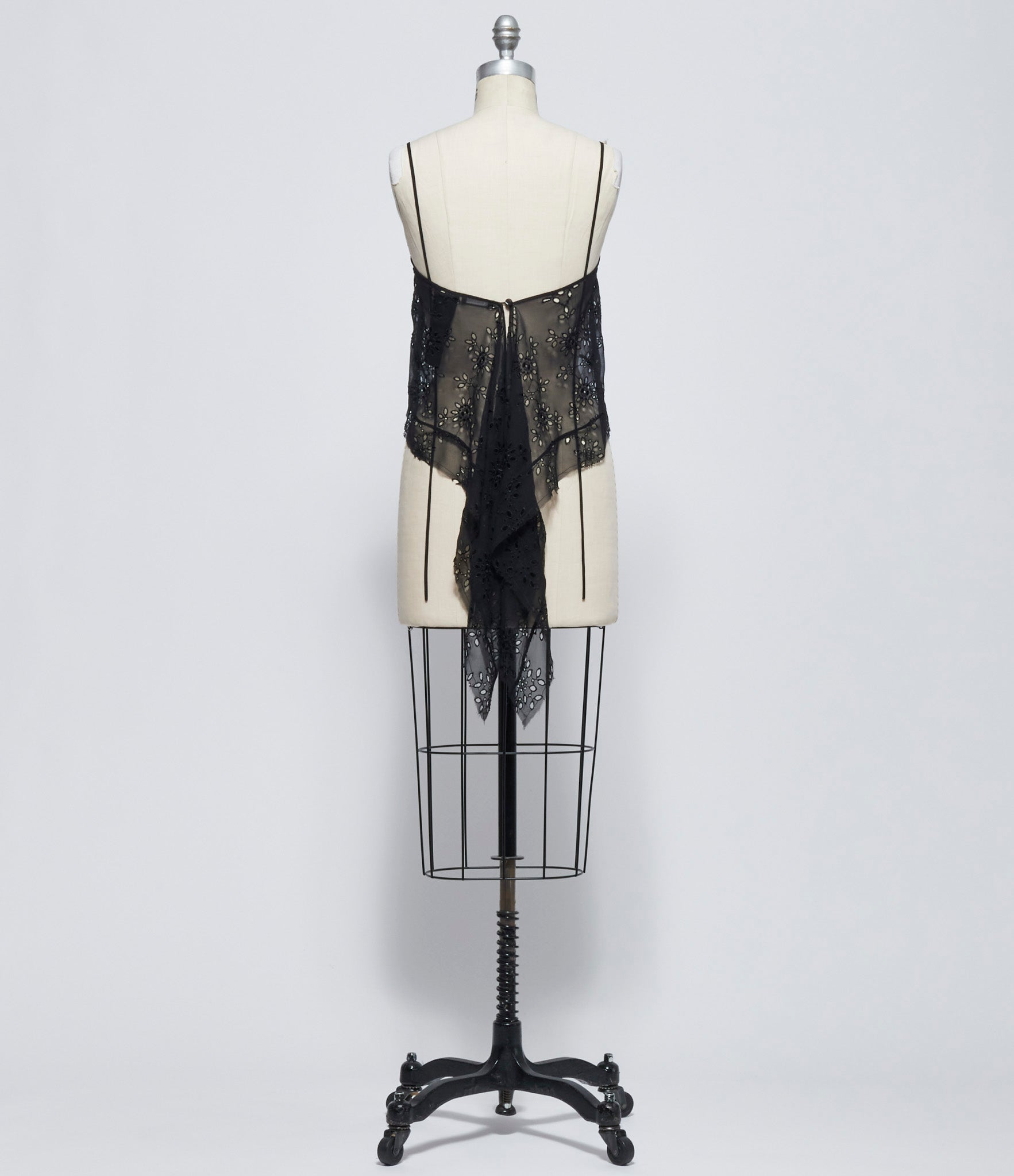 Ann Demeulemeester Womens Bria Draped Embroidered Micro Top
