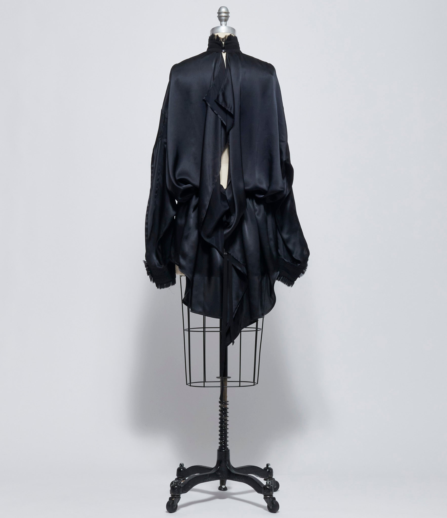 Ann Demeulemeester Womens Jenna High Neck Long Sleeve Mini Dress Open Back