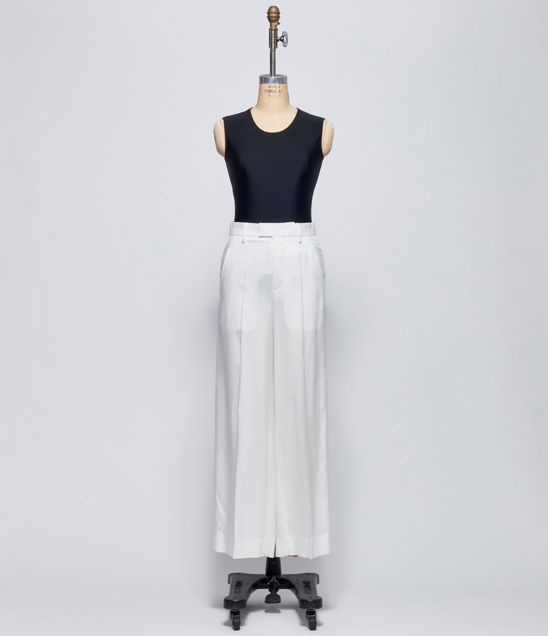 Ann Demeulemeester Womens Natural White Elfi Low Waist Straight Leg Trousers