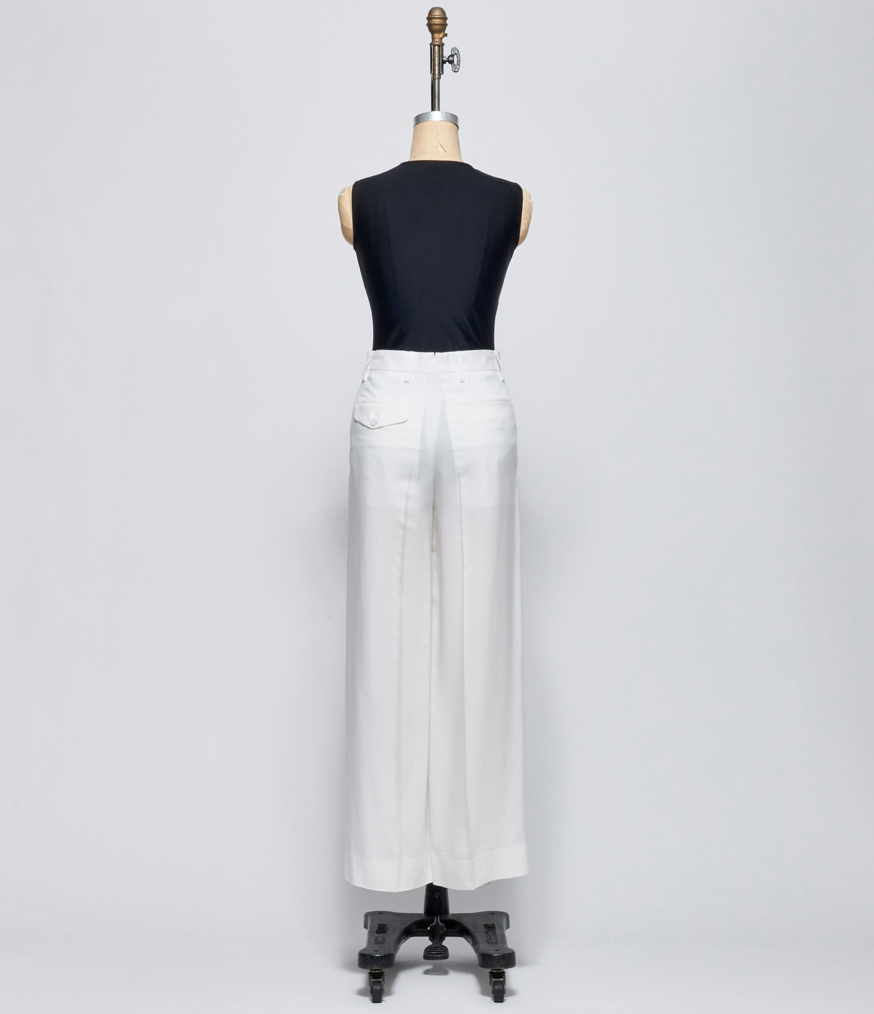 Ann Demeulemeester Womens Natural White Elfi Low Waist Straight Leg Trousers