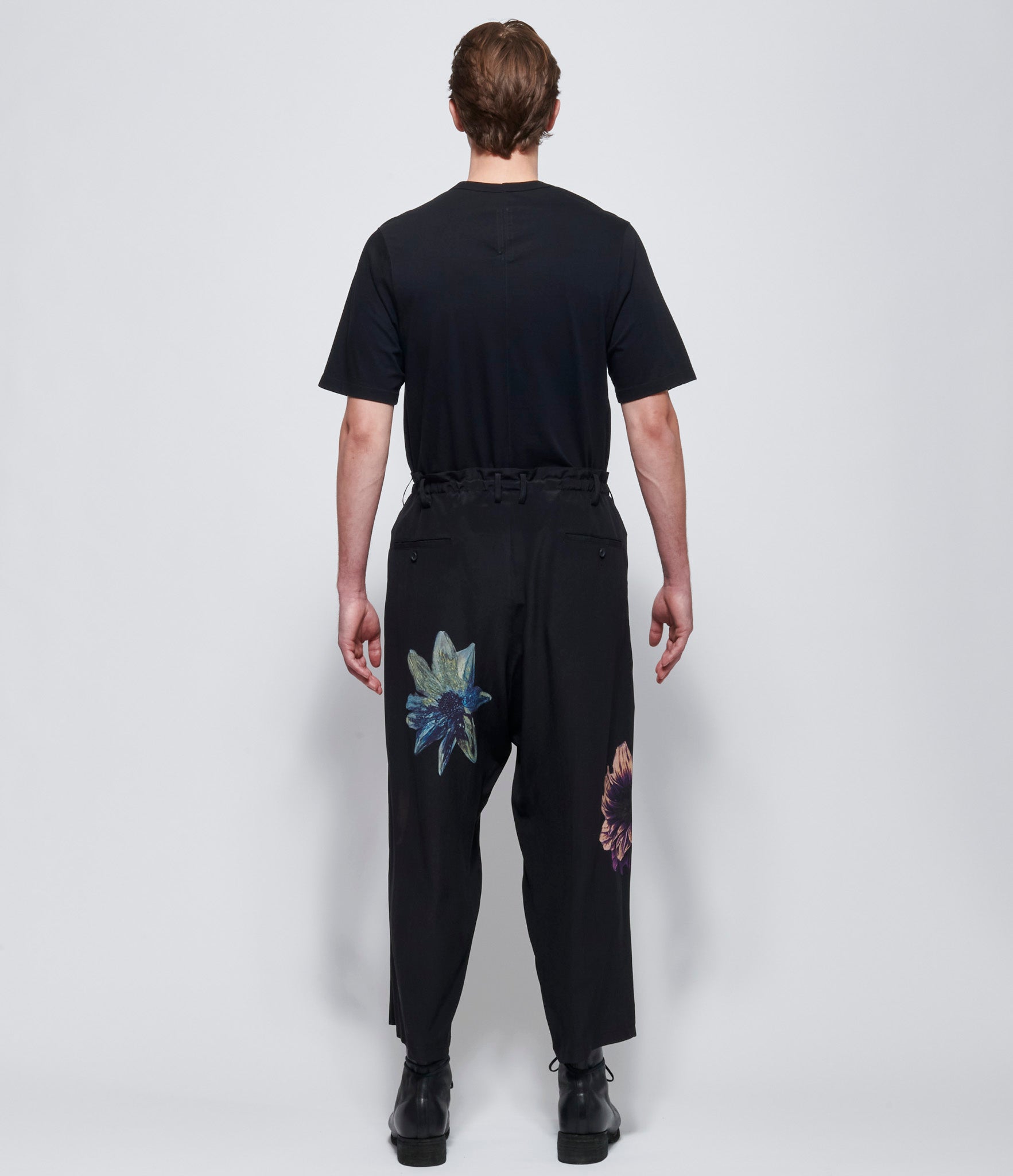 Yohji Yamamoto Pour Homme Floral Print Wide Pants
