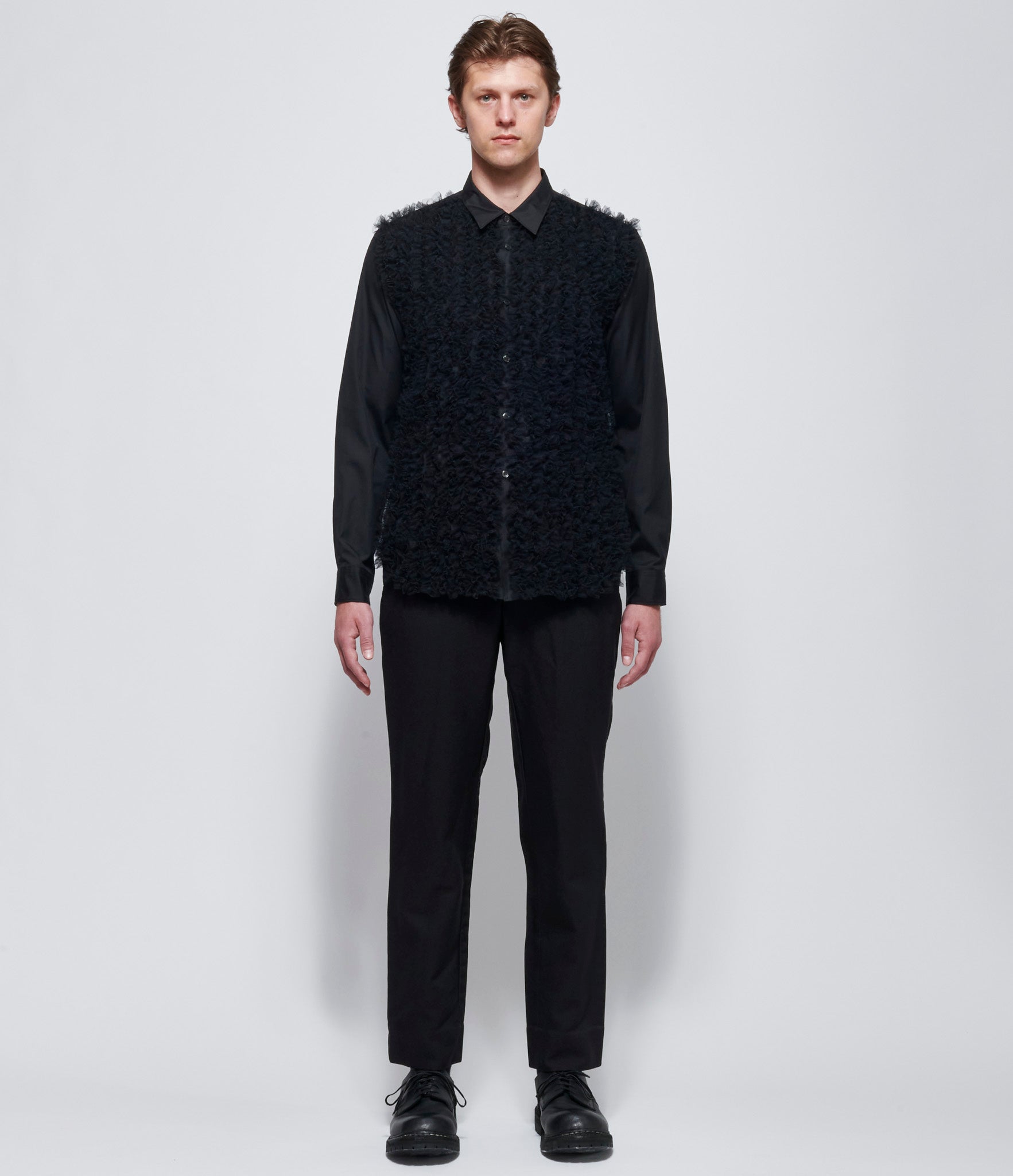 Comme Des Garcons Homme Plus Tulle Ruffled Shirt