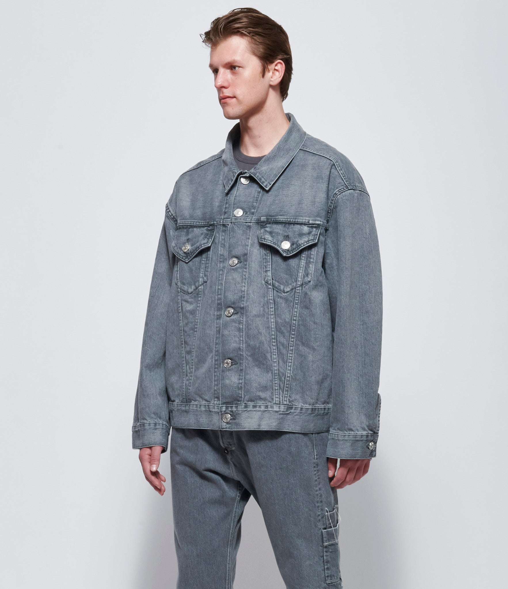 Junya Watanabe Man Grey Denim Blouson