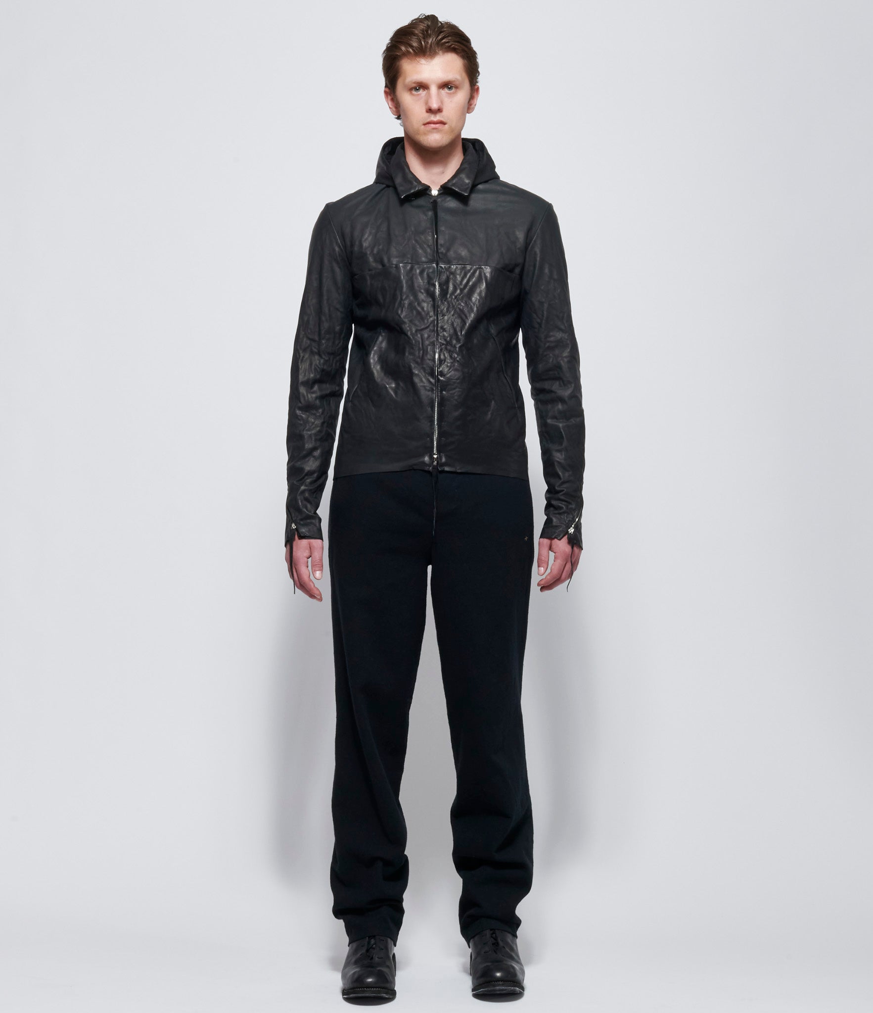 m.a+ Mens 4 Pocket Detachable Hood Biker Jacket