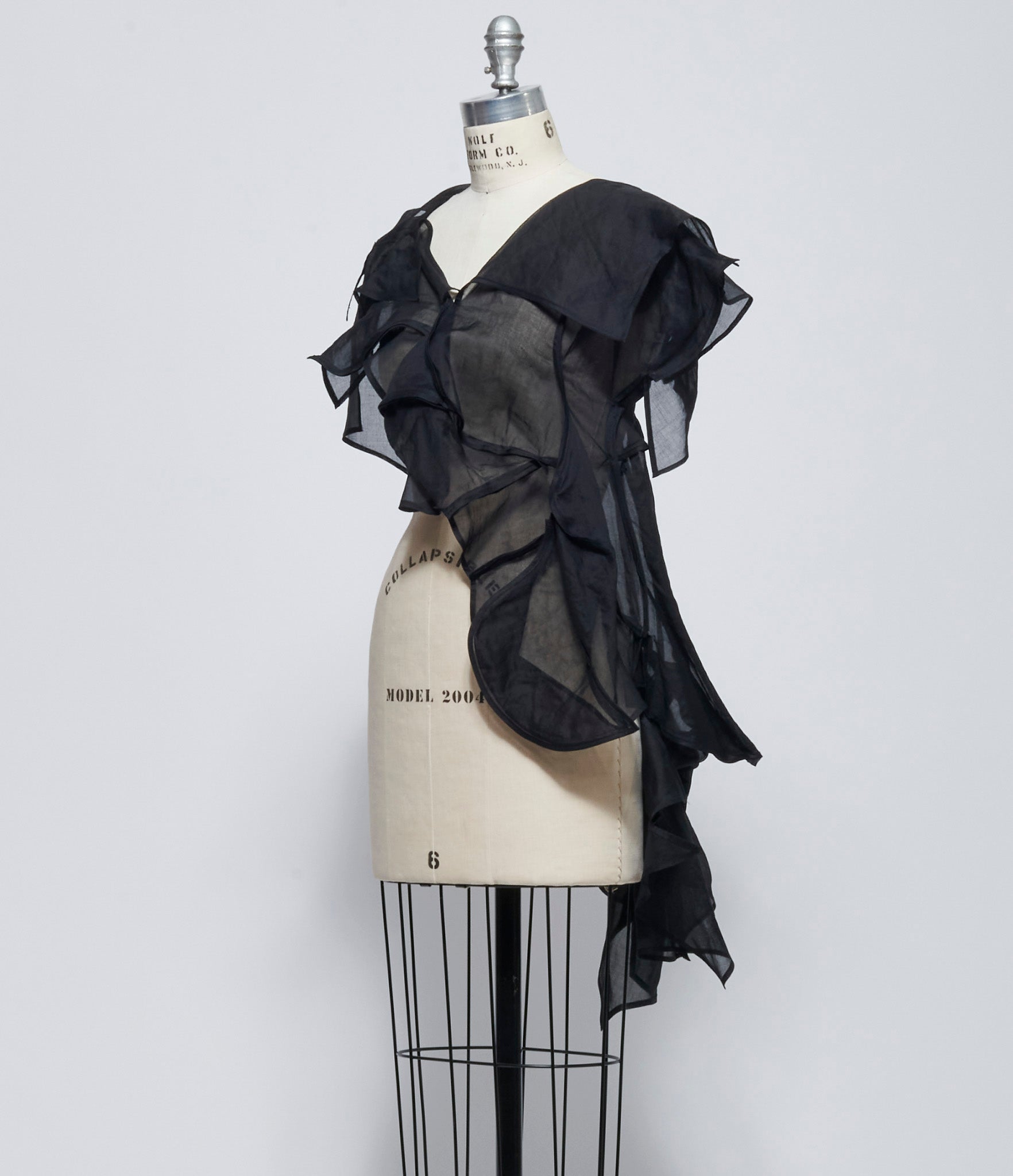 Yohji Yamamoto Womens Paneled 3D Blouse