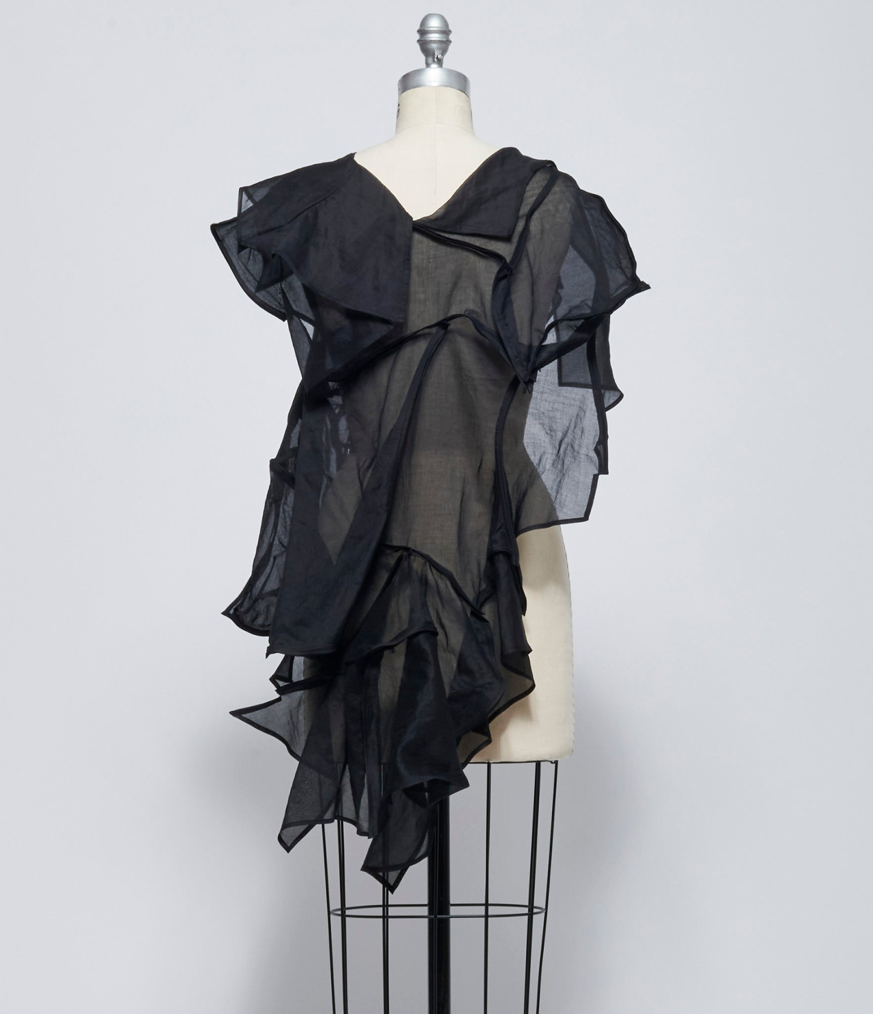 Yohji Yamamoto Womens Paneled 3D Blouse