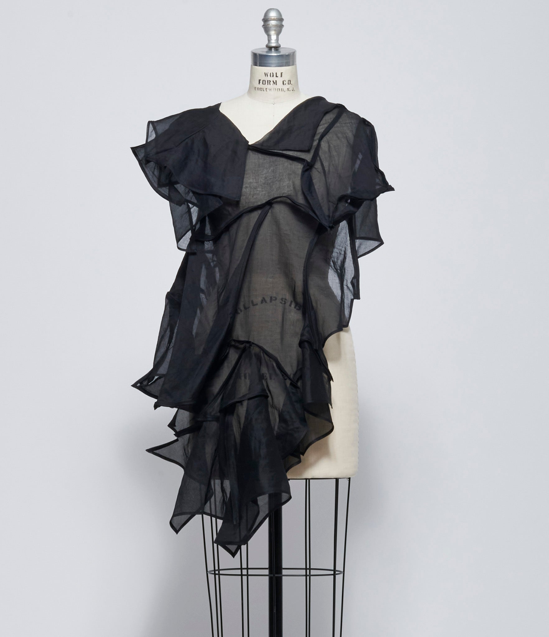 Yohji Yamamoto Womens Paneled 3D Blouse