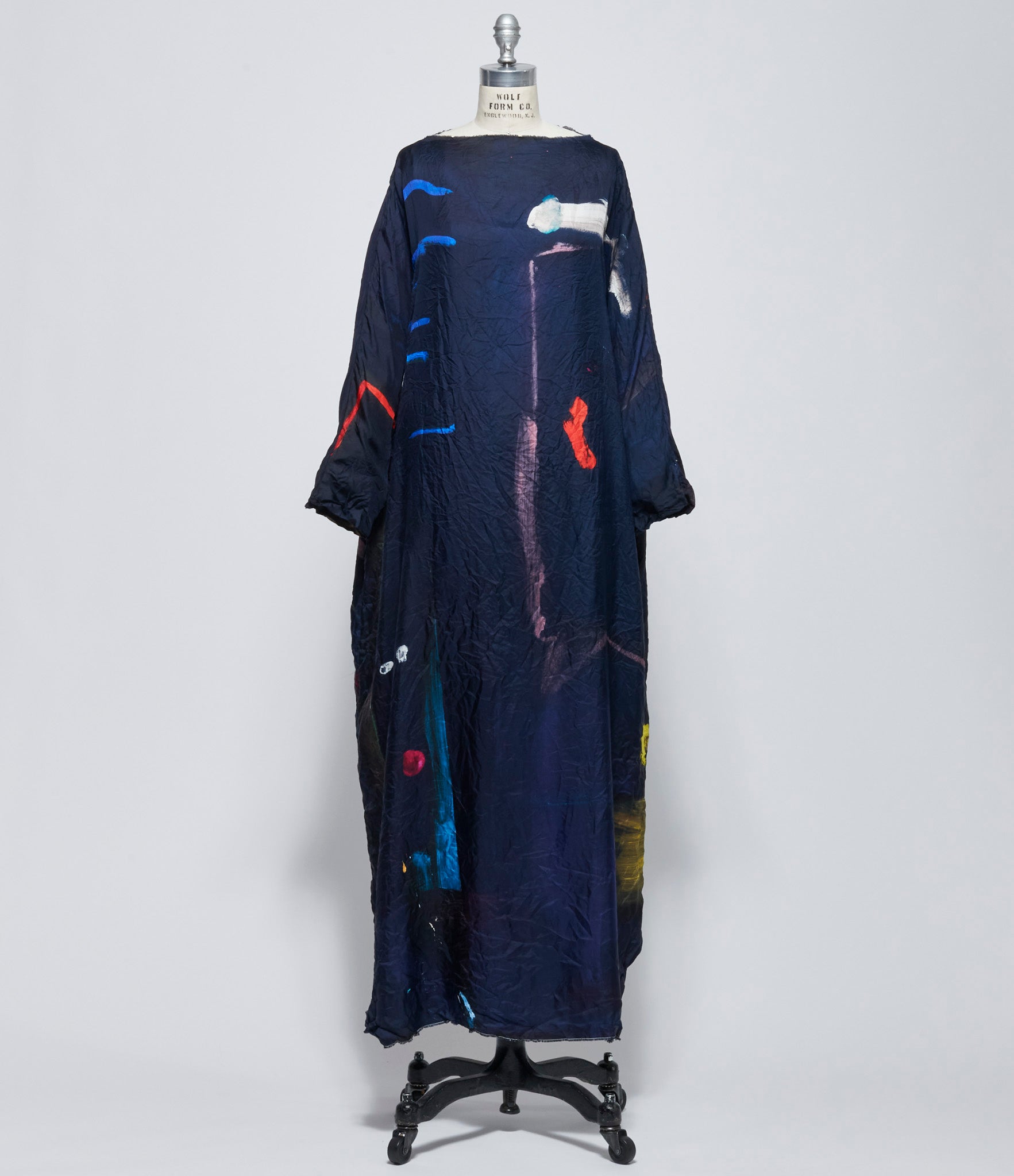 Daniela Gregis Womens Abito Dress Lunedi Cuore Lavato Disegno Vaniglia Blu
