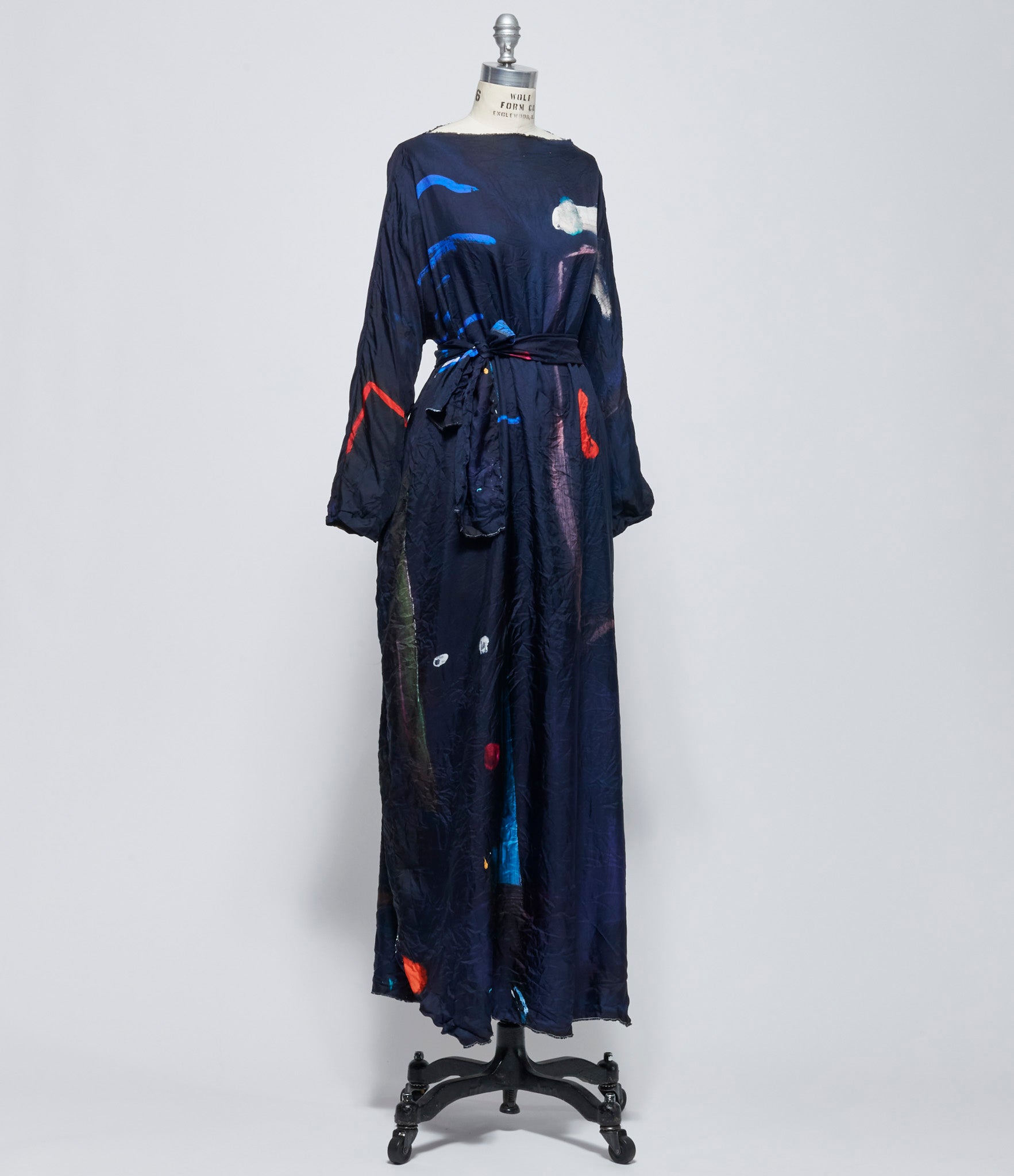 Daniela Gregis Womens Abito Dress Lunedi Cuore Lavato Disegno Vaniglia Blu